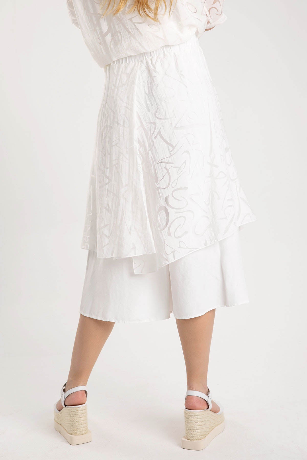 Crea Concept Yakma Desenli Beli Lastikli Pantolon-Libas Trendy Fashion Store