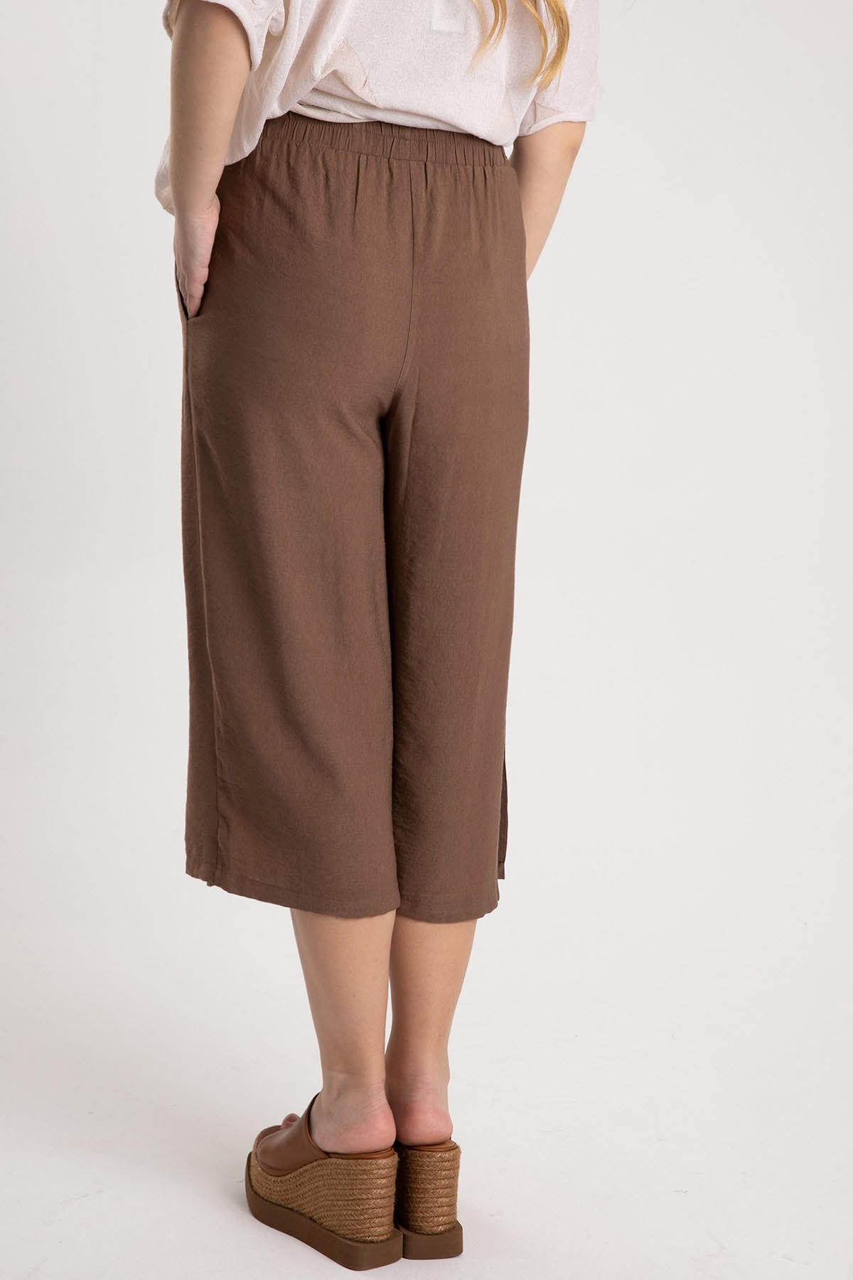 Crea Concept Beli Lastikli Crop Pantolon-Libas Trendy Fashion Store