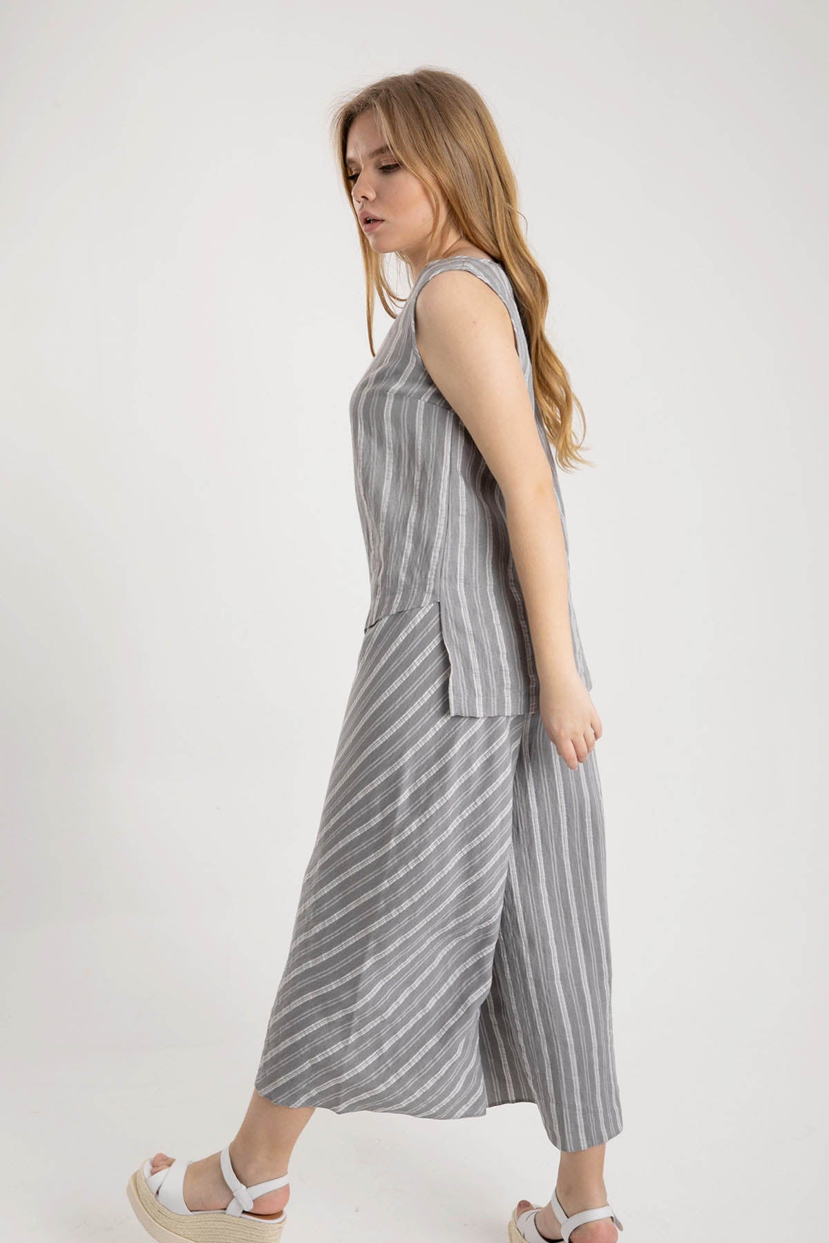 Crea Concept Beli Lastikli Crop Pantolon-Libas Trendy Fashion Store