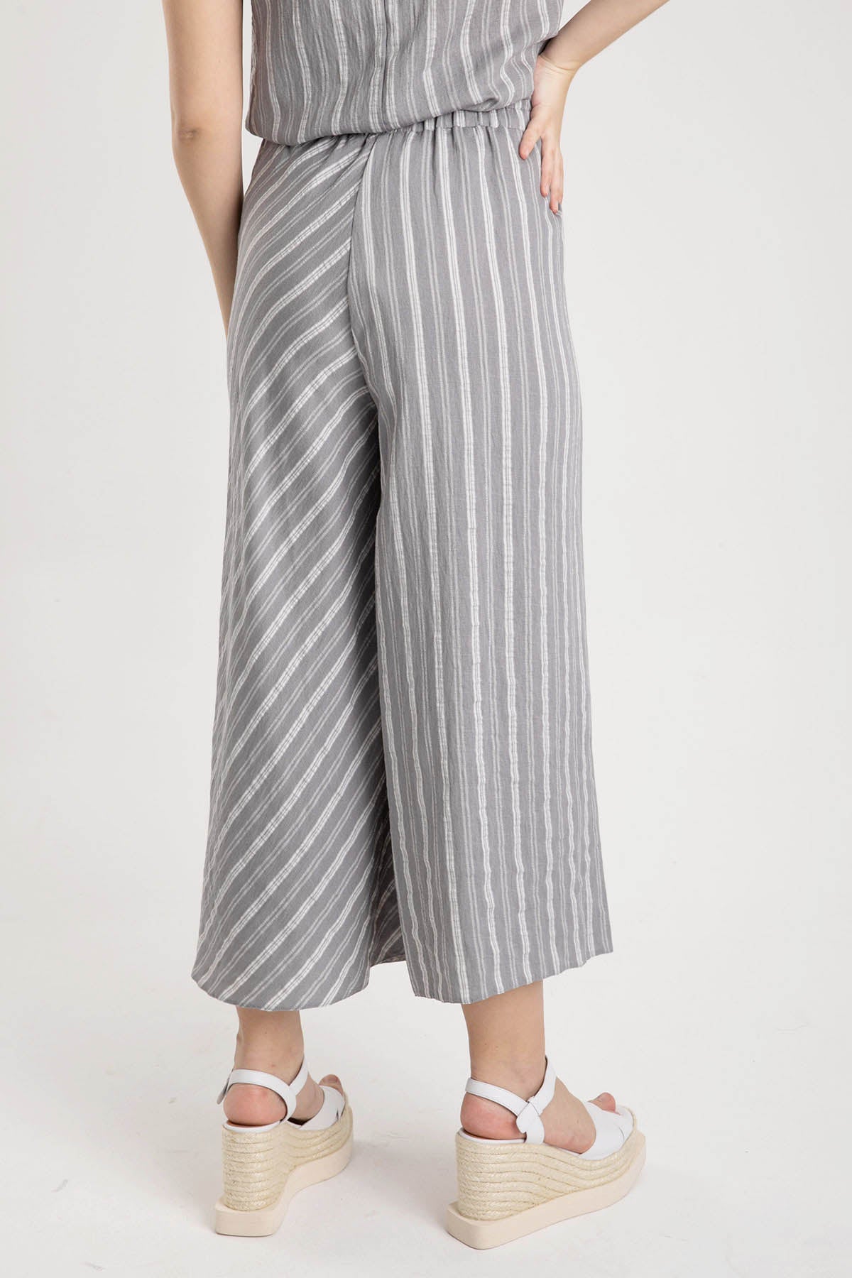 Crea Concept Beli Lastikli Crop Pantolon-Libas Trendy Fashion Store