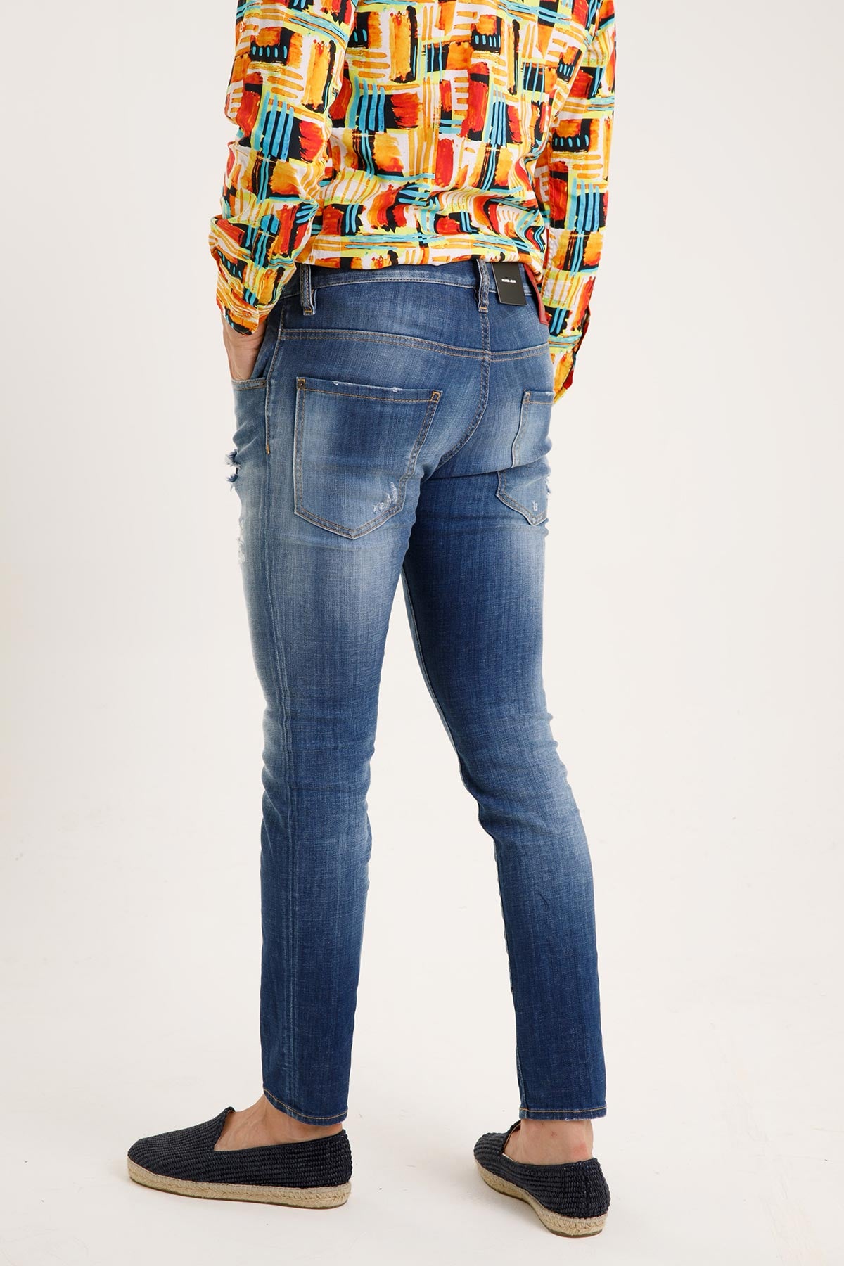 Dsquared Yırtık Detaylı Yıkamalı Jeans-Libas Trendy Fashion Store