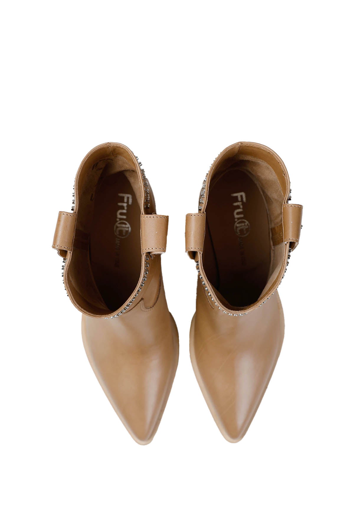 Fruit Metal Aksesuarlı Western Topuklu Deri Bot-Libas Trendy Fashion Store