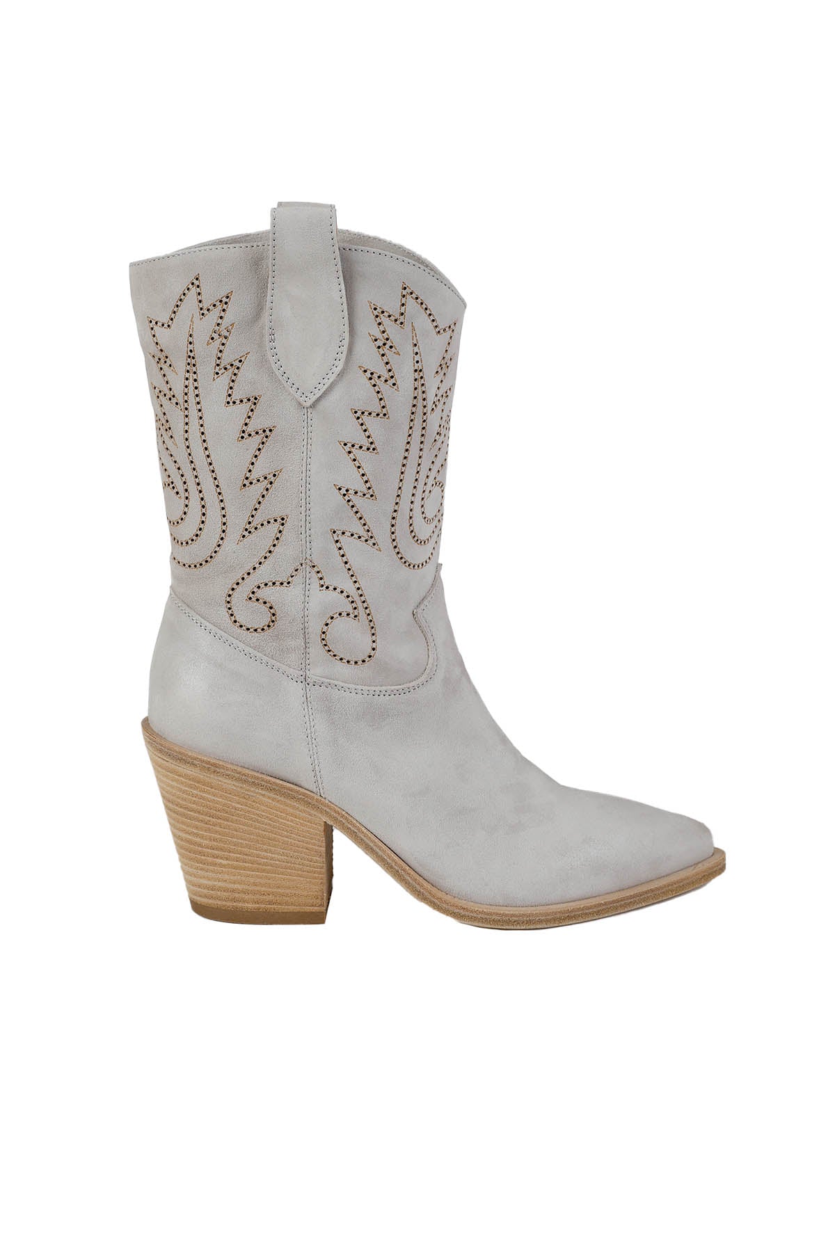 Fruit Western Topuklu Sivri Burun Nubuk Çizme-Libas Trendy Fashion Store