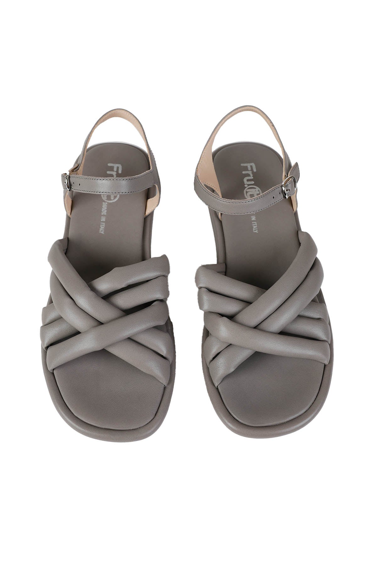 Fruit Dolgulu Çapraz Örgü Deri Bantlı Sandalet-Libas Trendy Fashion Store