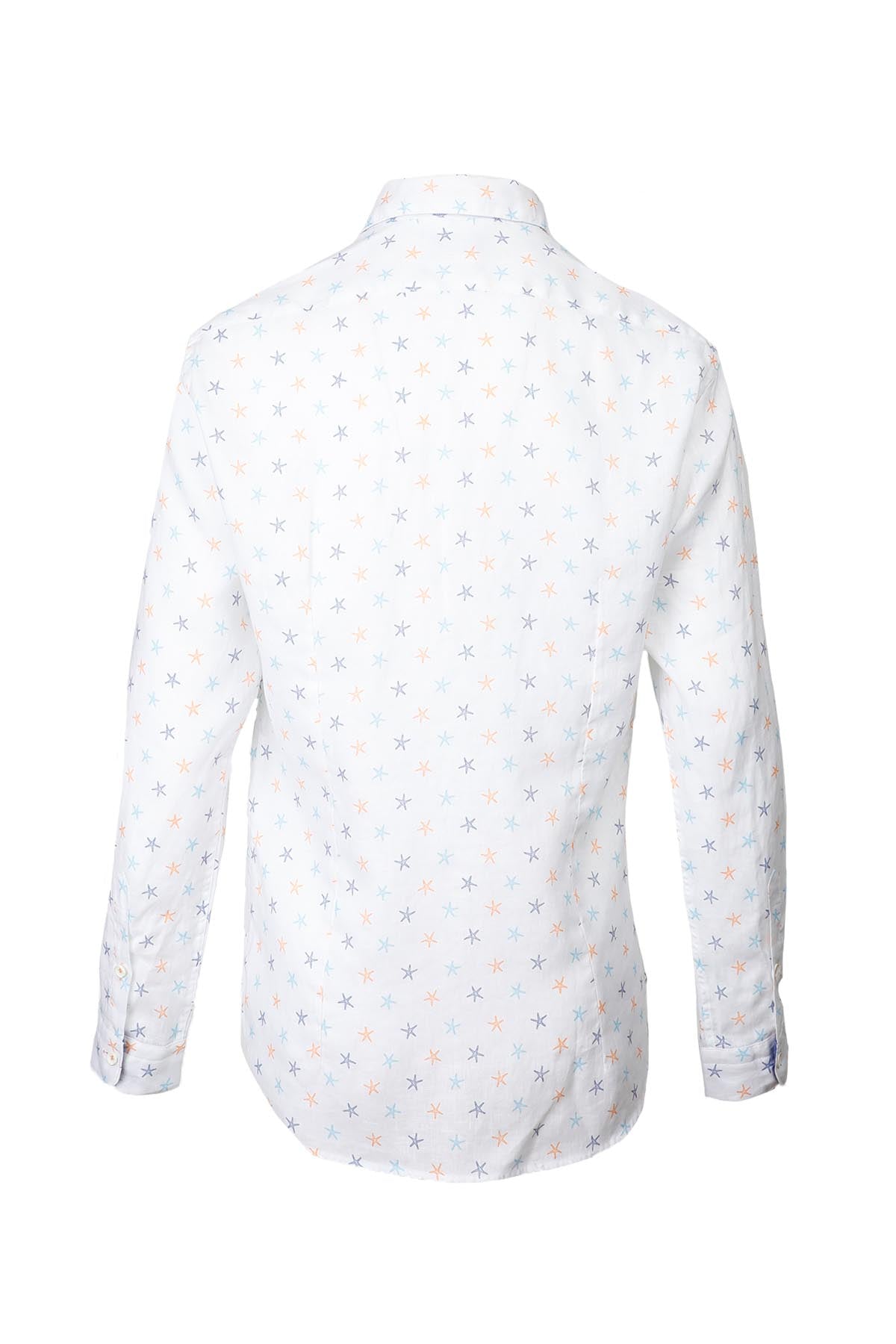 Poggianti Düğmeli Yaka Yıldız Desenli Galleno Gömlek-Libas Trendy Fashion Store