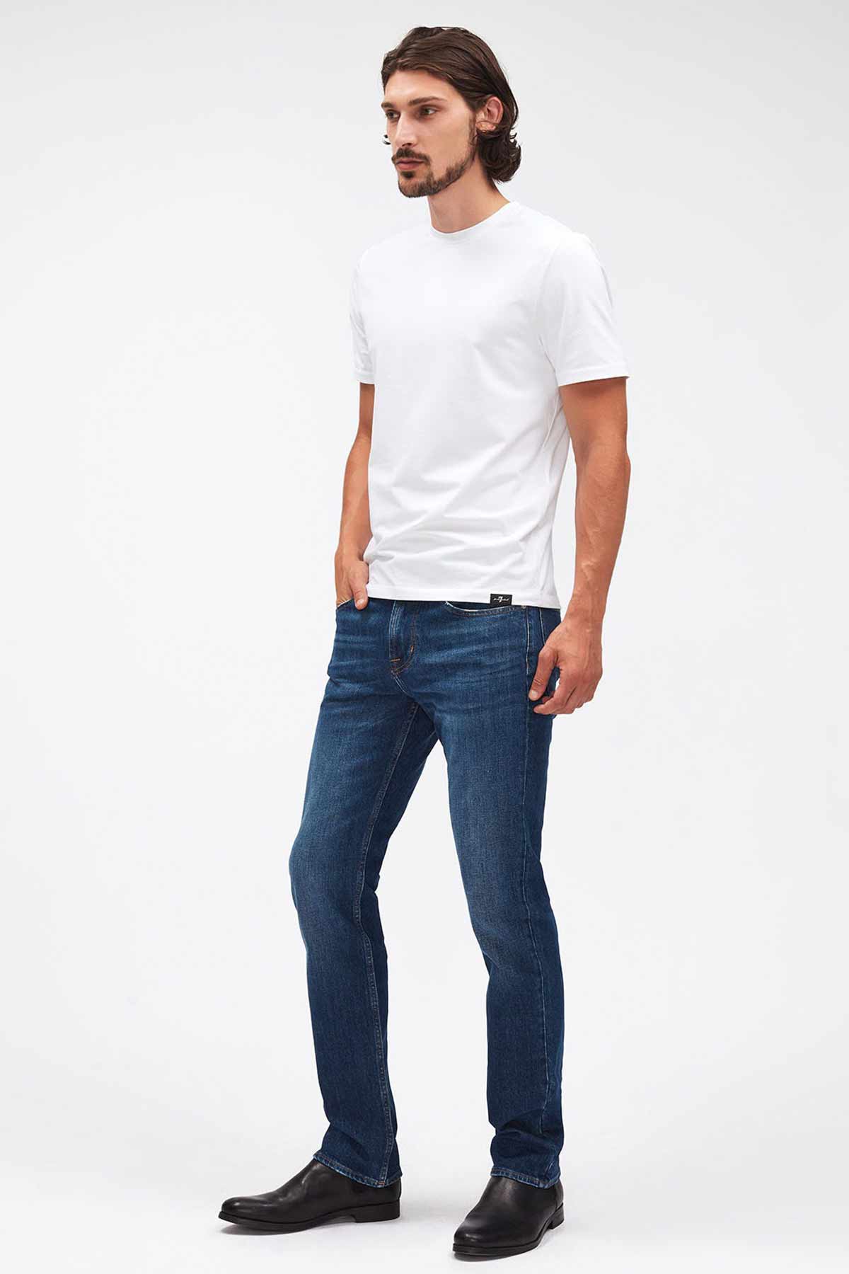 7 For All Mankind Yuvarlak Yaka Basic T-shirt-Libas Trendy Fashion Store