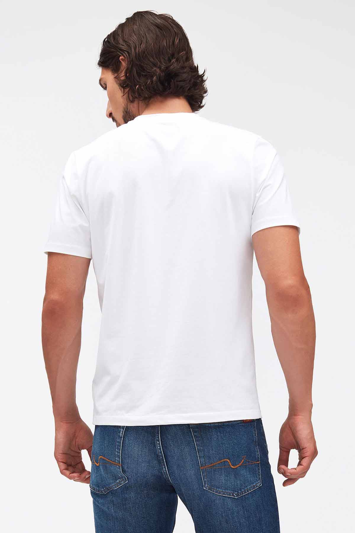 7 For All Mankind Yuvarlak Yaka Basic T-shirt-Libas Trendy Fashion Store