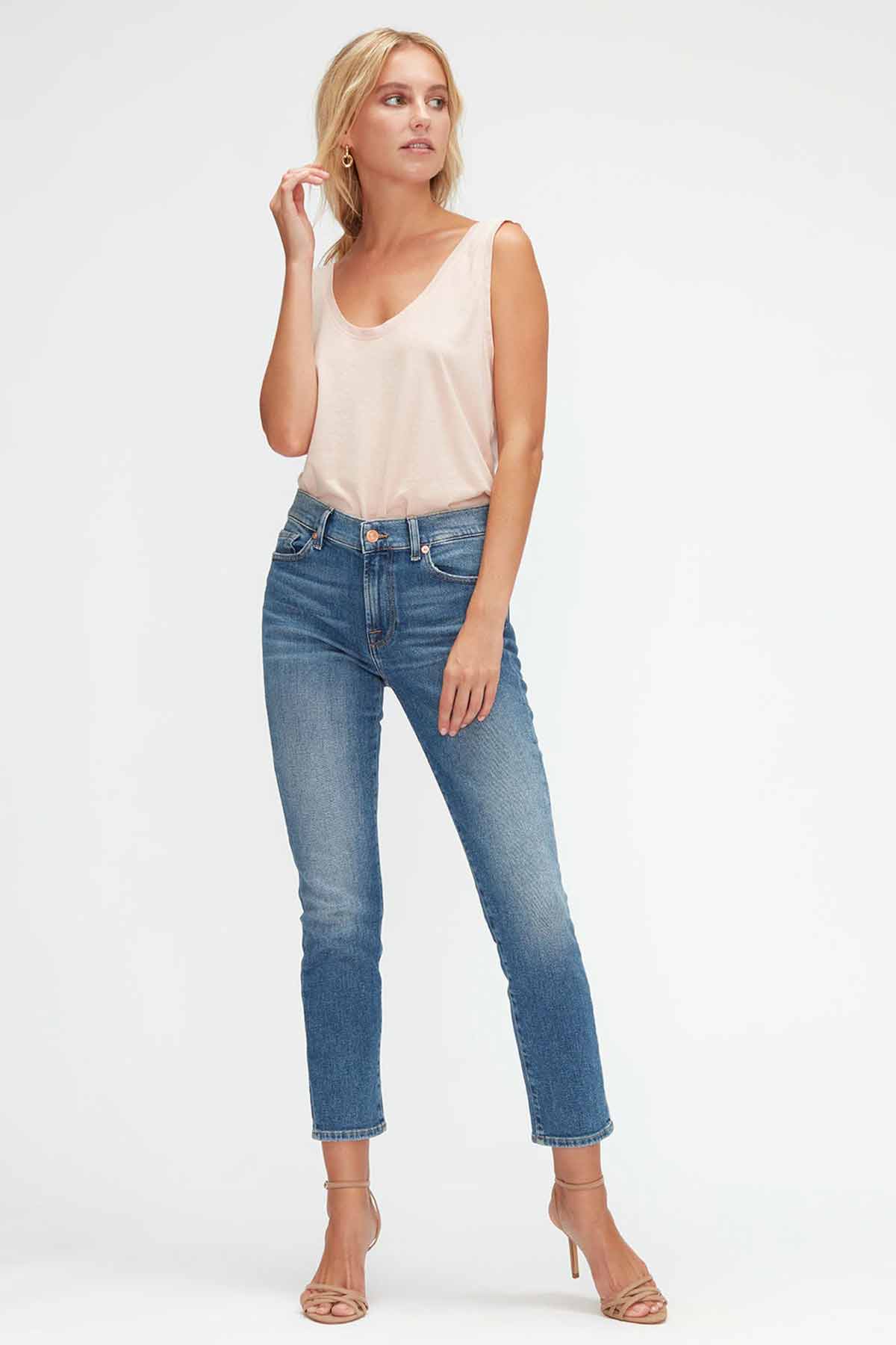 7 For All Mankind Roxanne Ankle Slim Fit Jeans-Libas Trendy Fashion Store