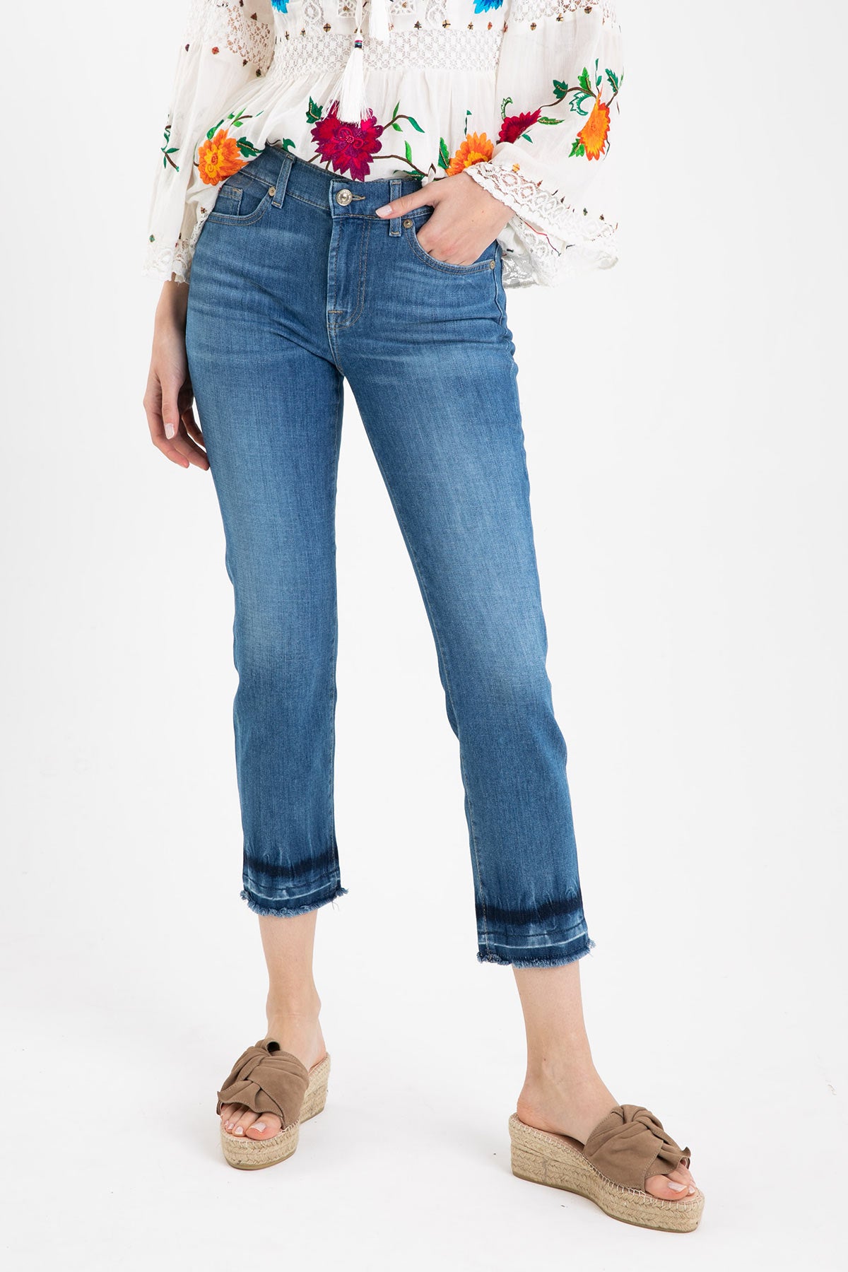 7 For All Mankind Roxanne Ankle Slim Fit Jeans-Libas Trendy Fashion Store