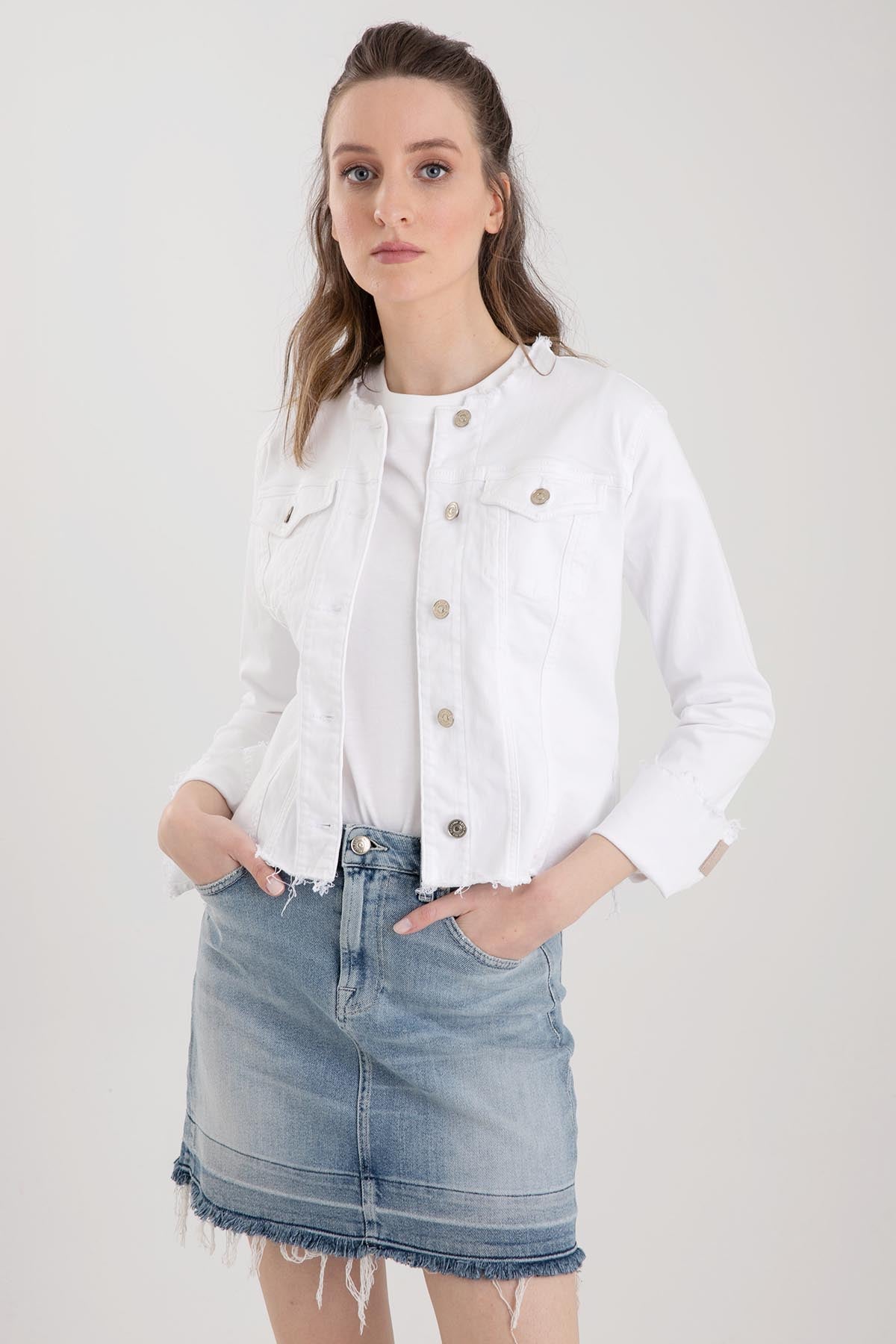 7 For All Mankind B Air Streç Jean Ceket-Libas Trendy Fashion Store