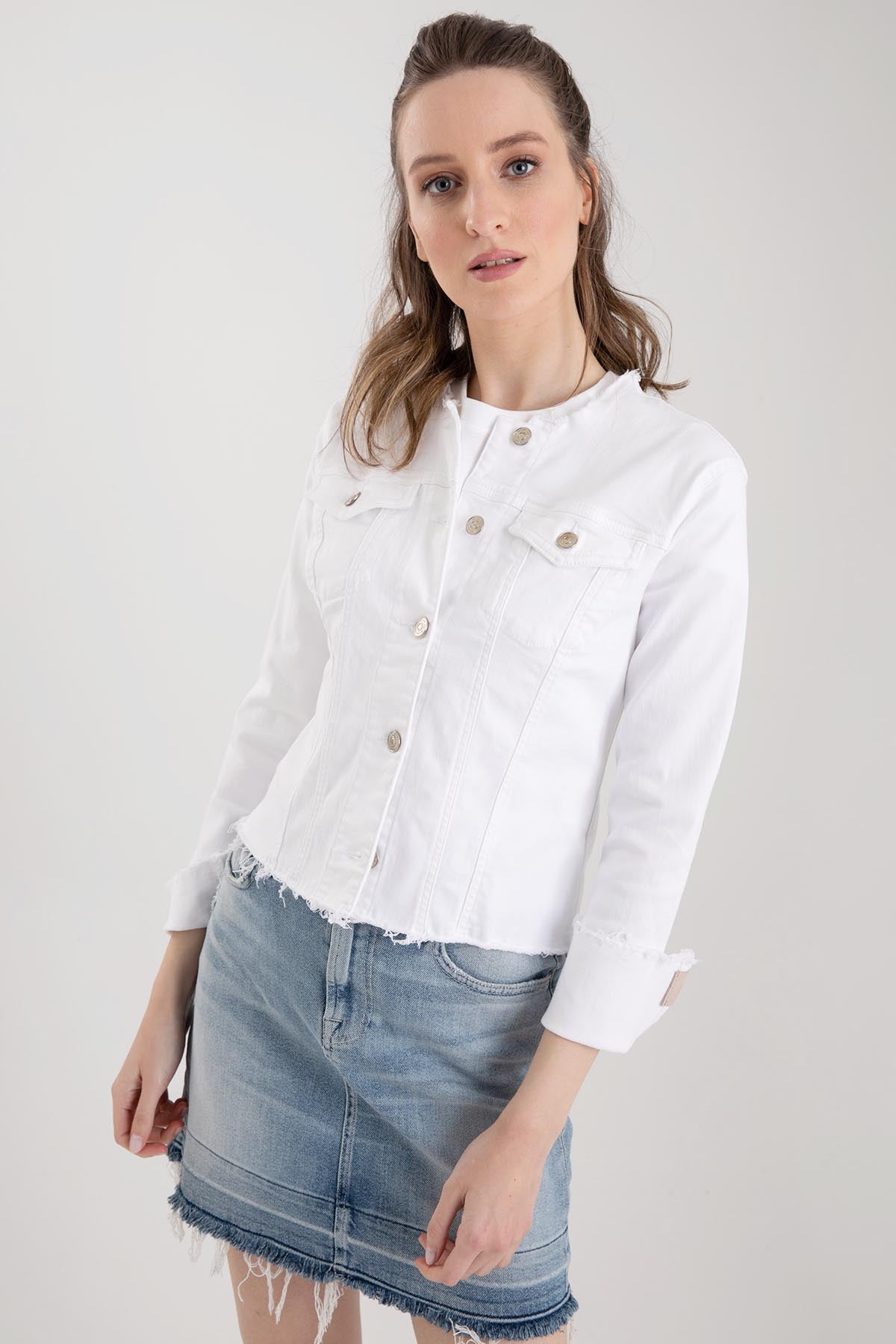 7 For All Mankind B Air Streç Jean Ceket-Libas Trendy Fashion Store