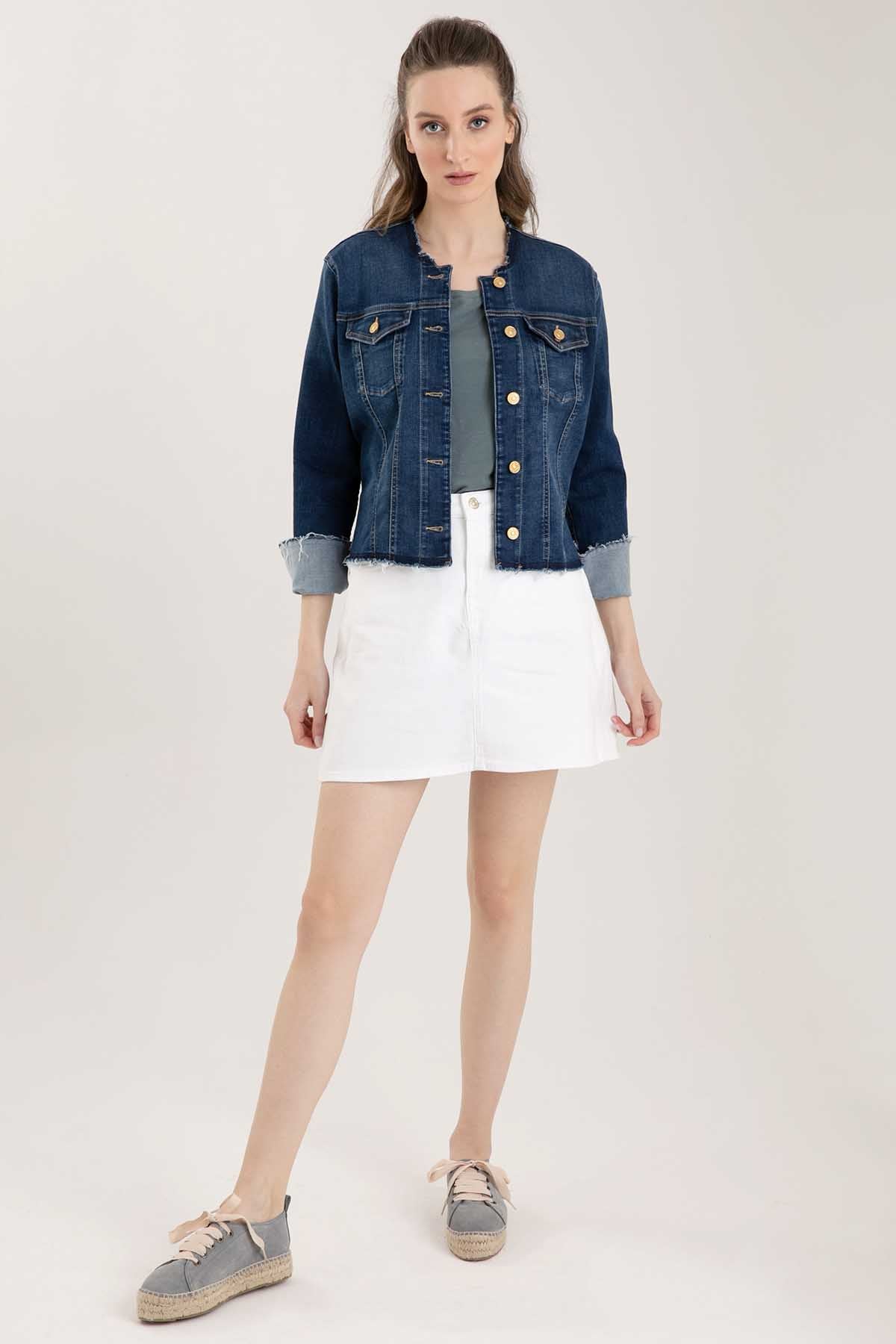 7 For All Mankind B Air Streç Jean Ceket-Libas Trendy Fashion Store