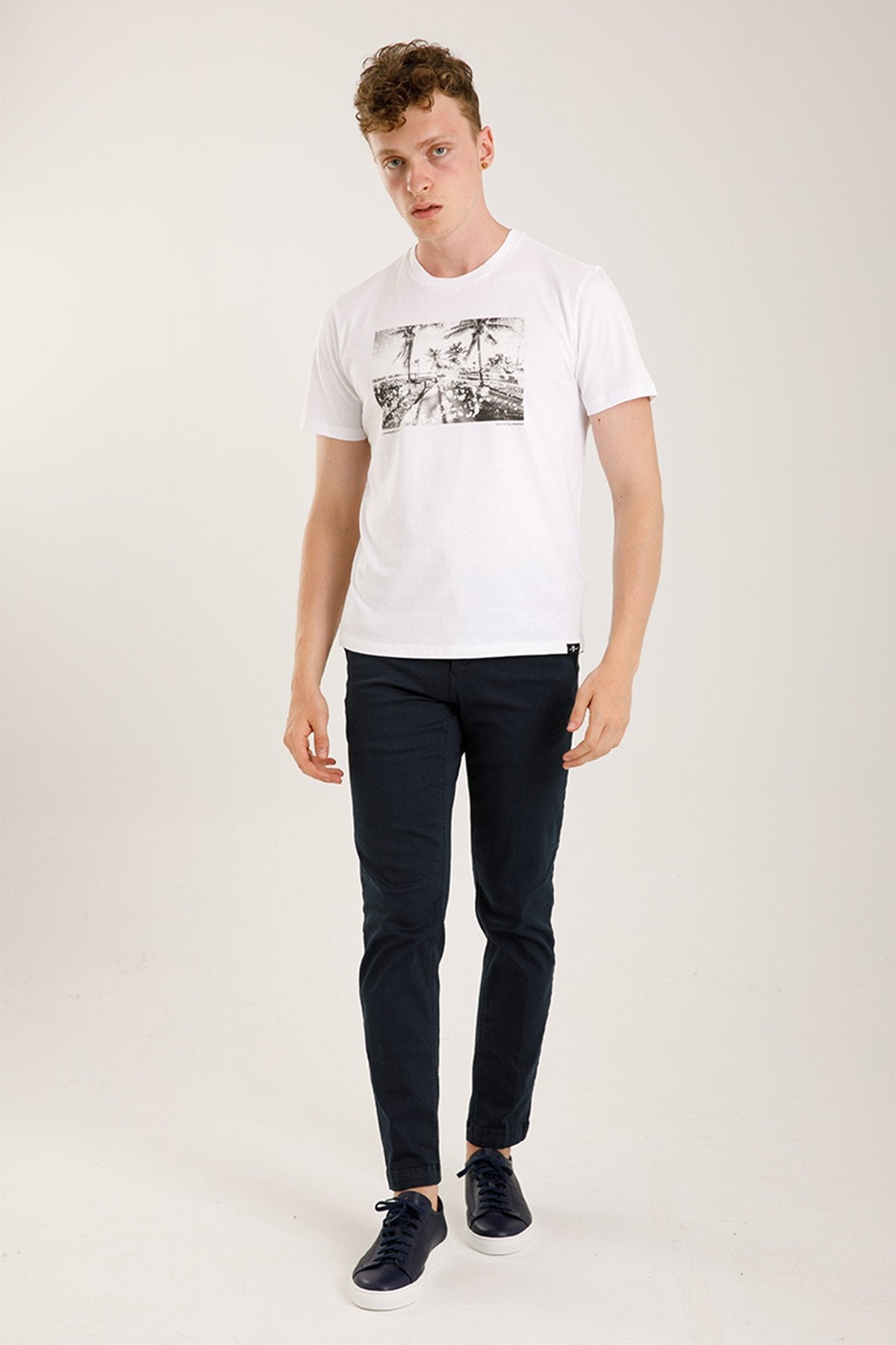 7 For All Mankind Yuvarlak Yaka Los Angeles T-shirt-Libas Trendy Fashion Store