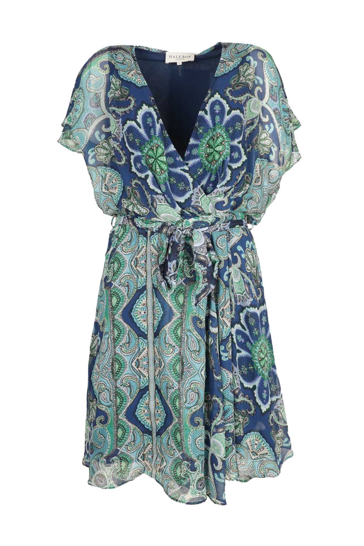 Hale Bob Belden Kuşaklı Floral Desenli Elbise-Libas Trendy Fashion Store