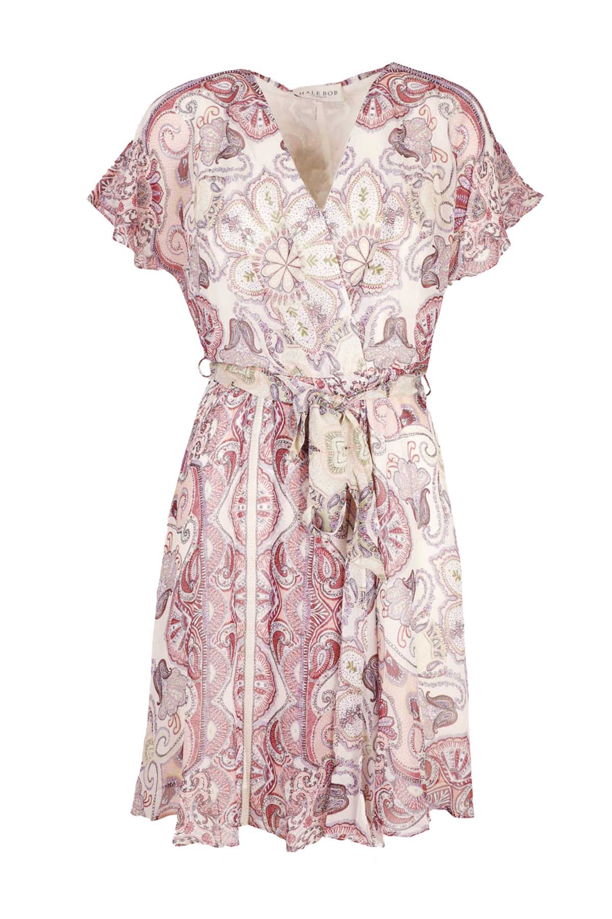 Hale Bob Belden Kuşaklı Floral Desenli Elbise-Libas Trendy Fashion Store