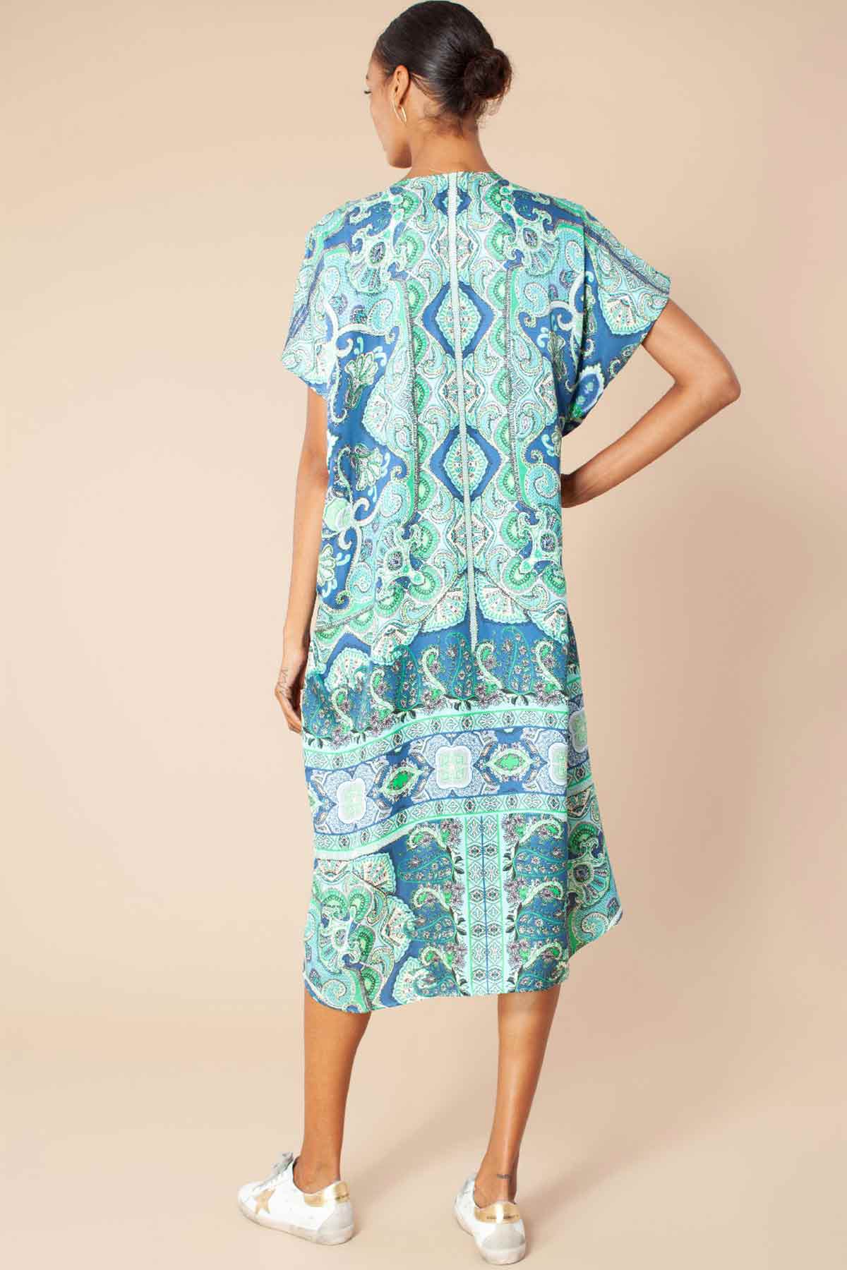 Hale Bob İpek Karışımlı V Yaka Oversize Elbise-Libas Trendy Fashion Store