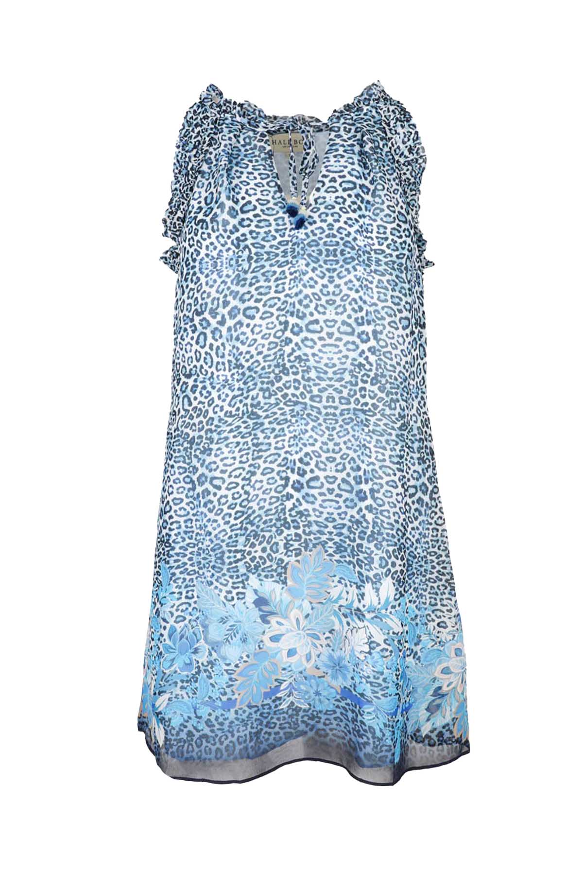 Hale Bob Fırfır Detaylı Çiçek Desenli Elbise-Libas Trendy Fashion Store