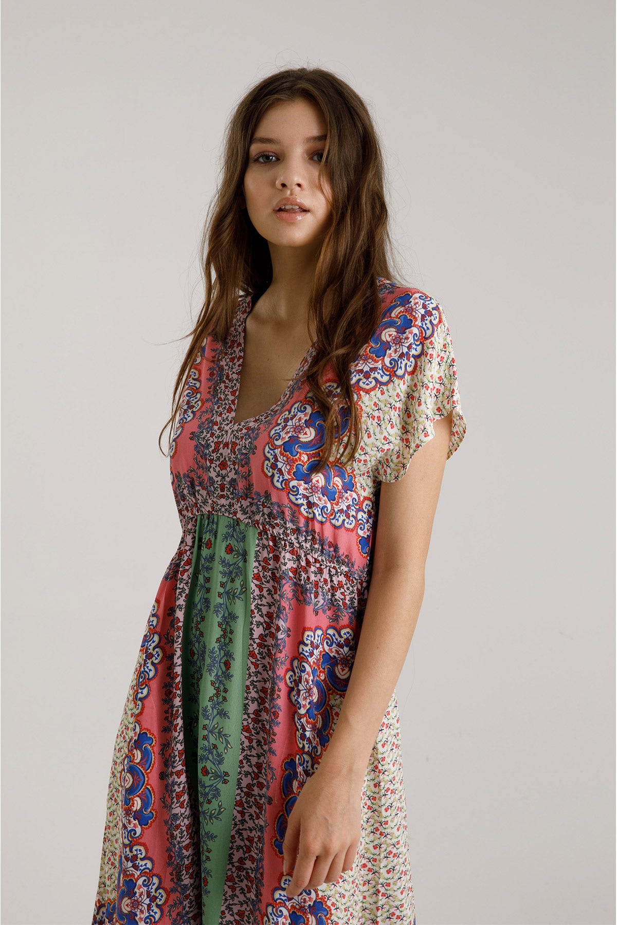 Hale Bob Çiçek Desenli Maxi Elbise-Libas Trendy Fashion Store