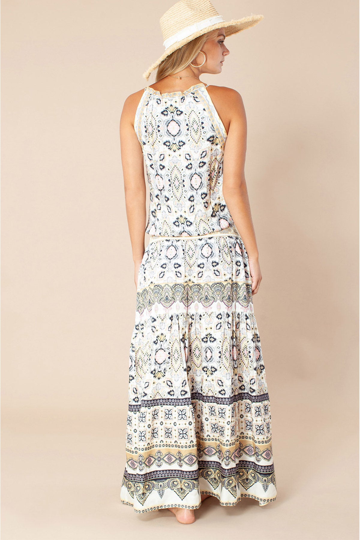 Hale Bob Etnik Desenli Maxi Elbise-Libas Trendy Fashion Store