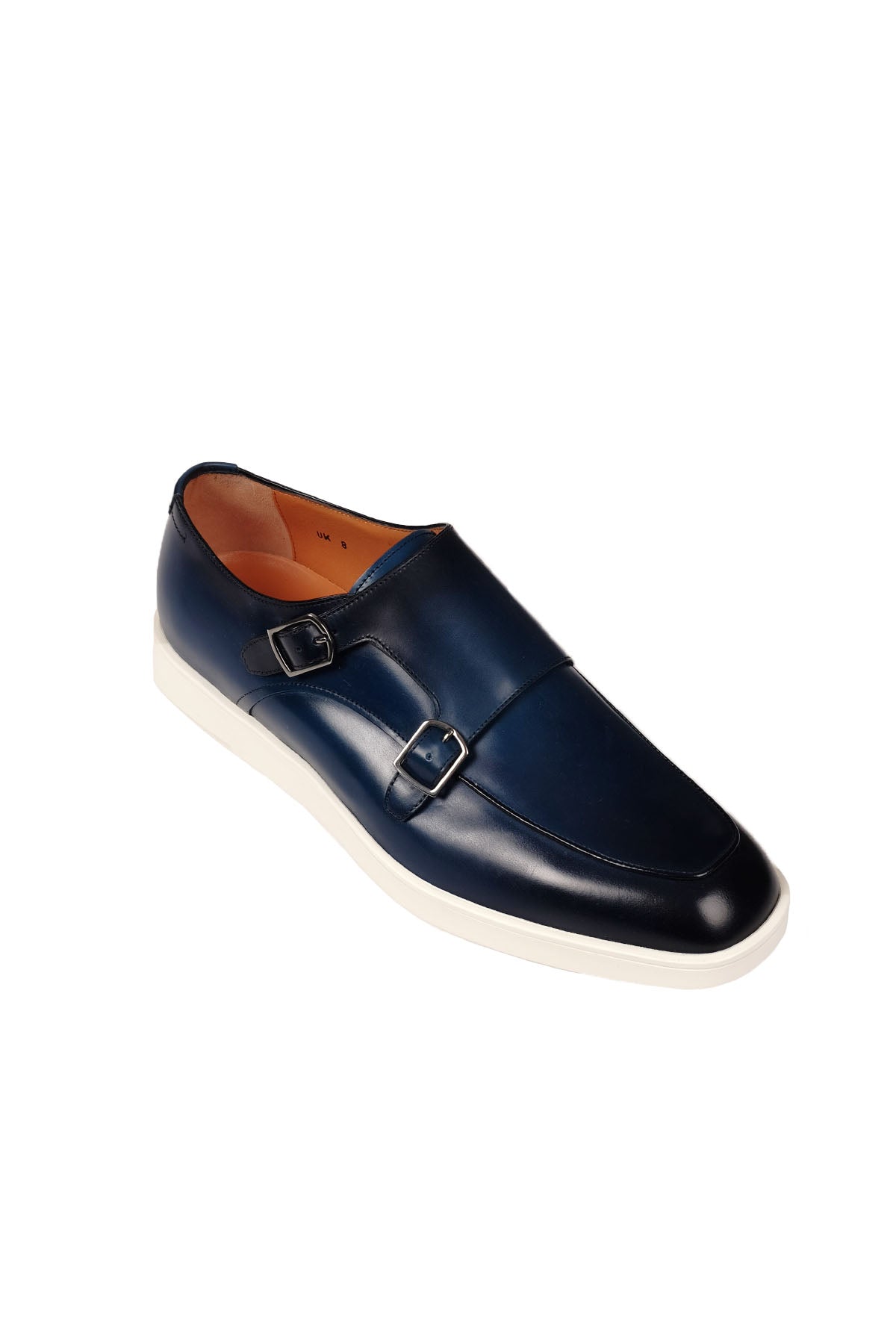 Santoni Çift Tokalı Küt Burun Monk Loafer Ayakkabı-Libas Trendy Fashion Store