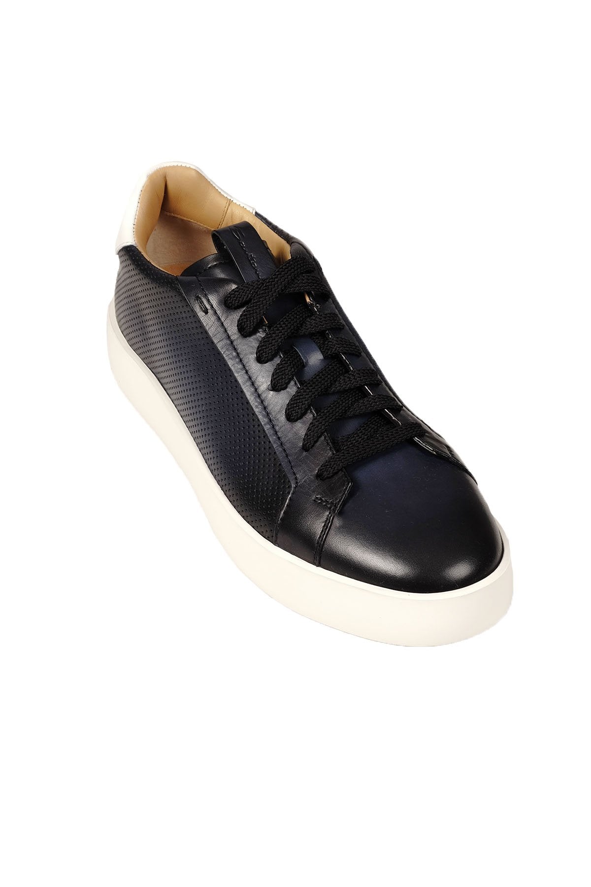 Santoni Baskılı Deri Sneaker Ayakkabı-Libas Trendy Fashion Store