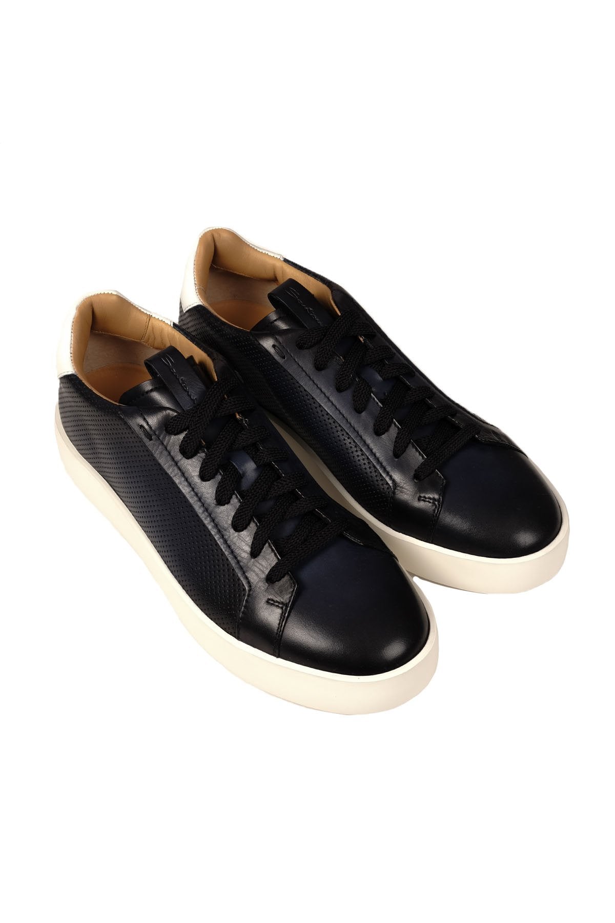 Santoni Baskılı Deri Sneaker Ayakkabı-Libas Trendy Fashion Store