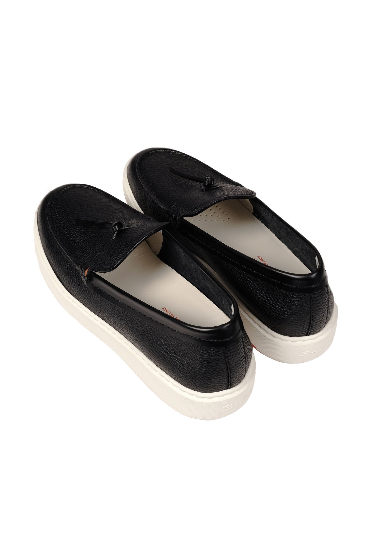 Santoni İnce Deri Püsküllü Loafer Ayakkabı