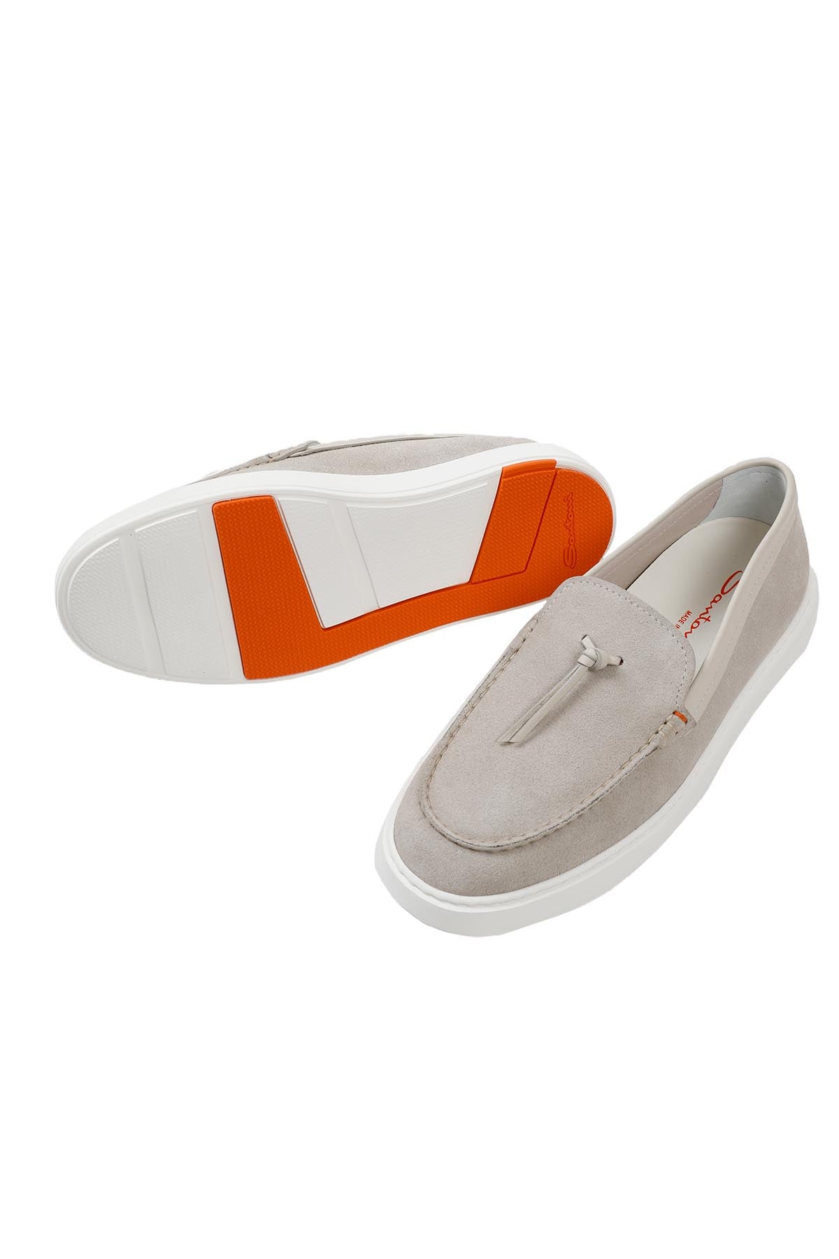 Santoni Nubuk Püsküllü Deri Loafer Ayakkabı-Libas Trendy Fashion Store