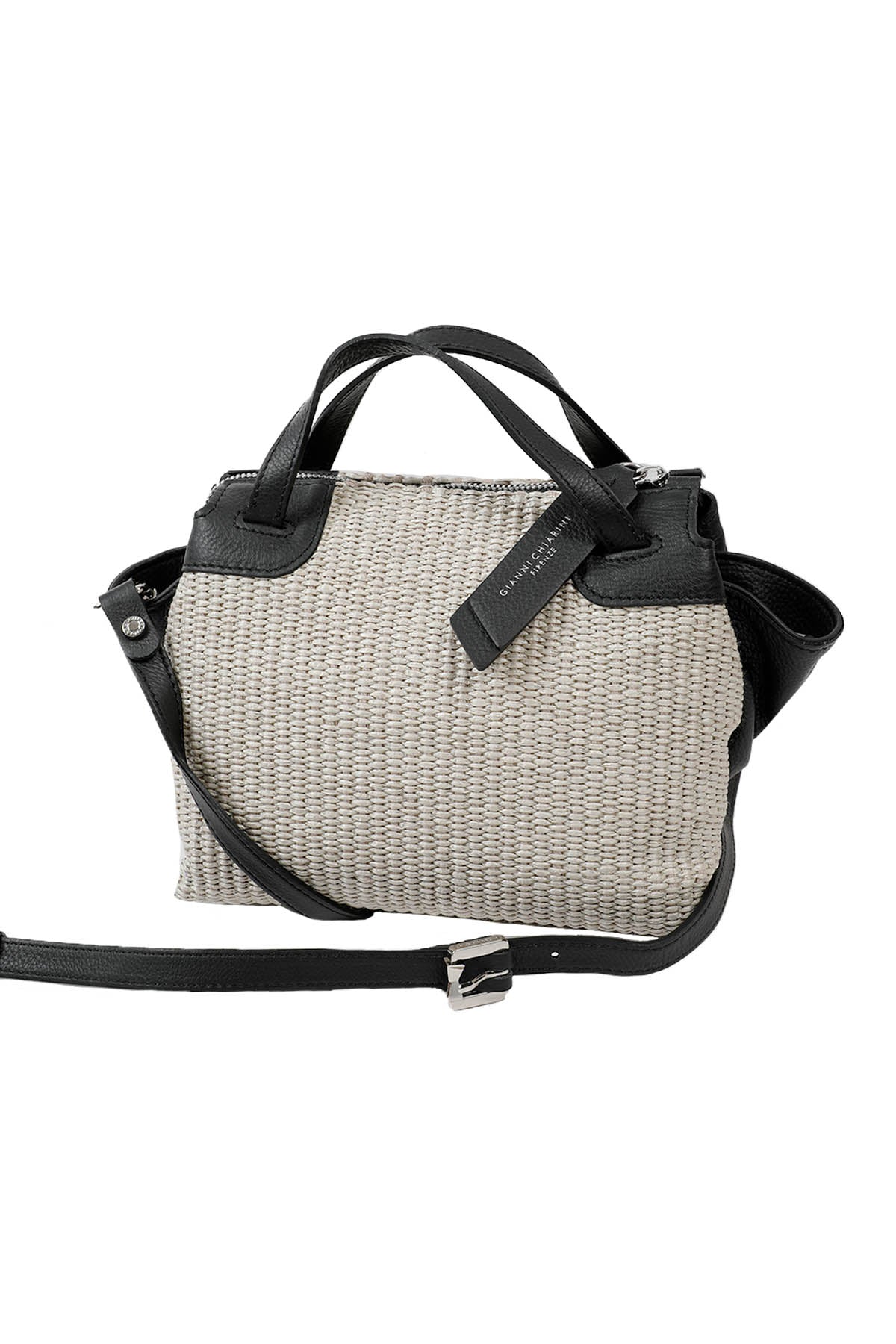 Gianni Chiarini Deri Detaylı Hasır Örgü Çanta-Libas Trendy Fashion Store