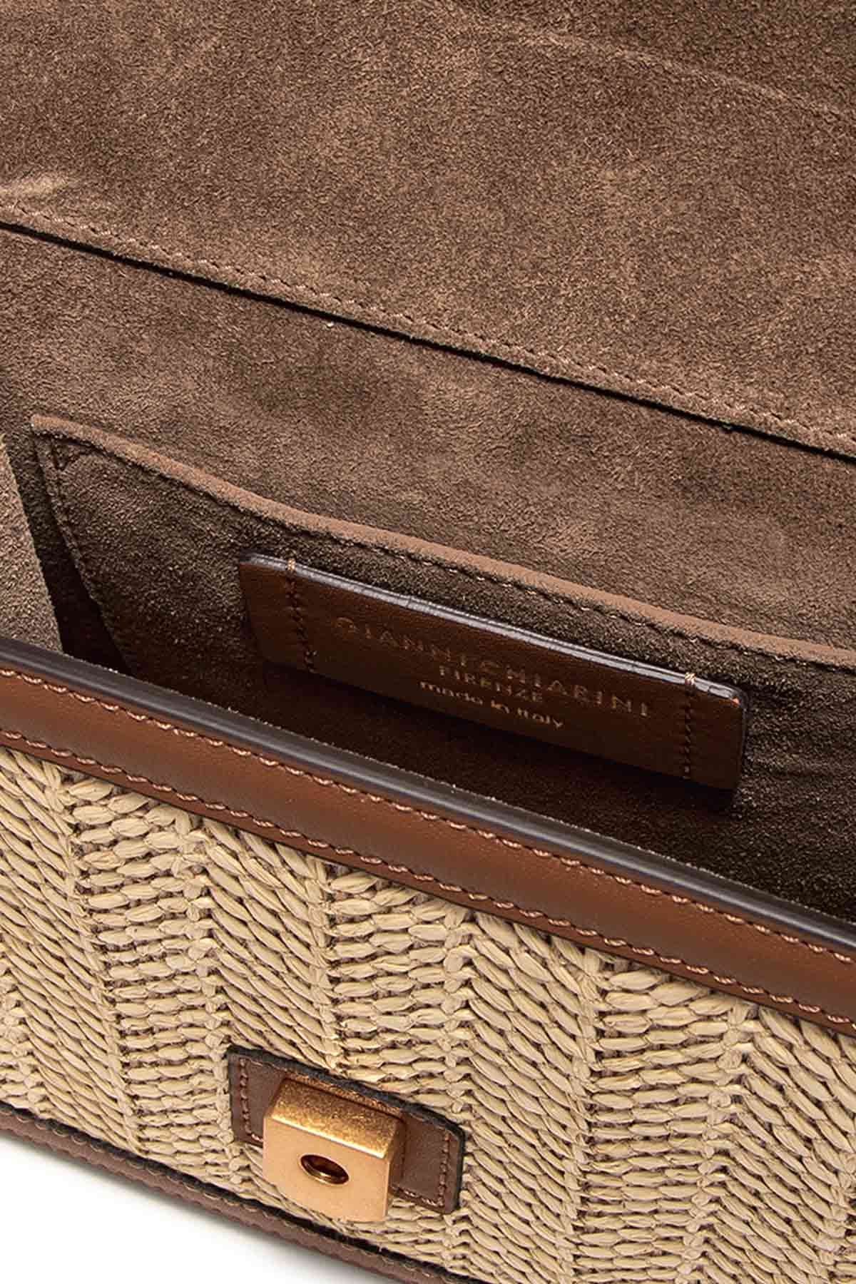 Gianni Chiarini Deri Detaylı Hasır Örgü Teresa Çanta-Libas Trendy Fashion Store