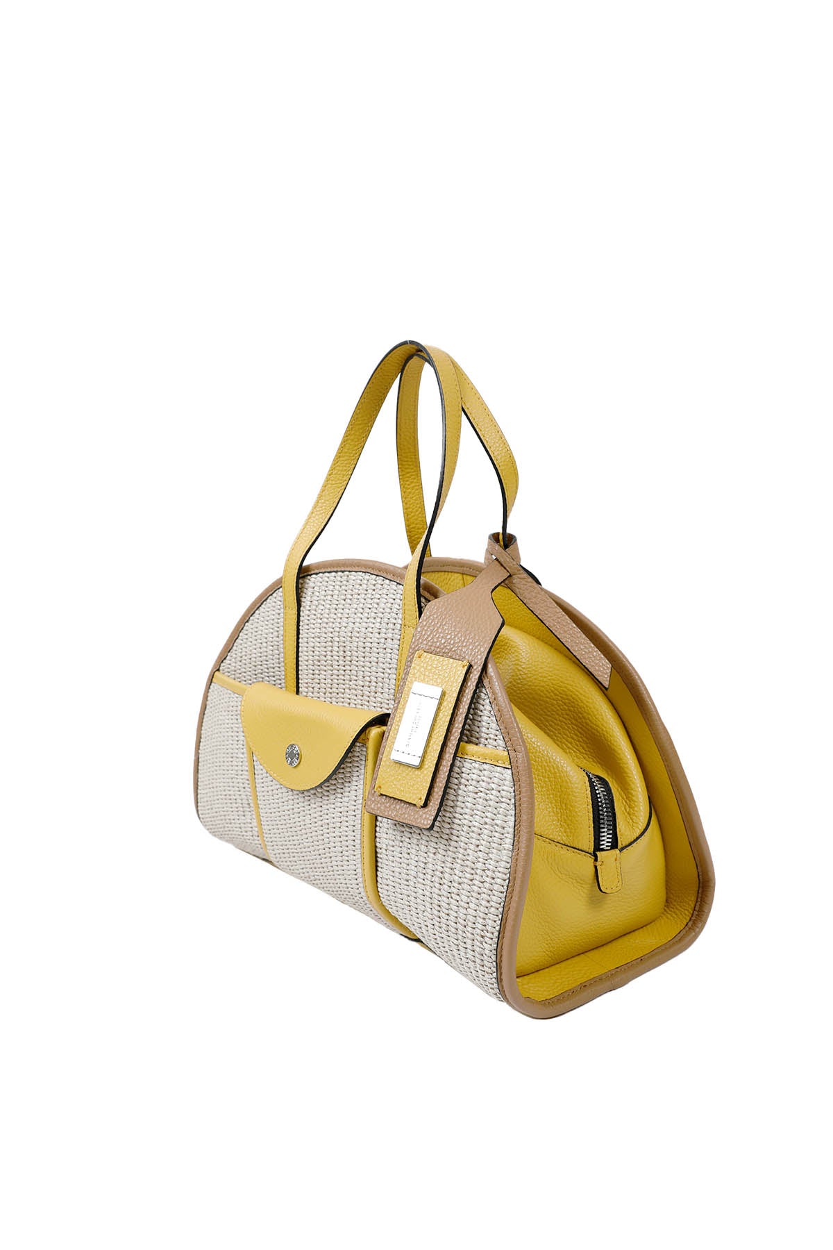 Gianni Chiarini Deri Detaylı Hasır Örgü Çanta-Libas Trendy Fashion Store