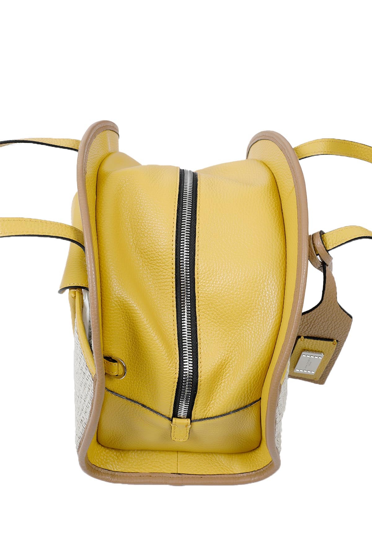 Gianni Chiarini Deri Detaylı Hasır Örgü Çanta-Libas Trendy Fashion Store