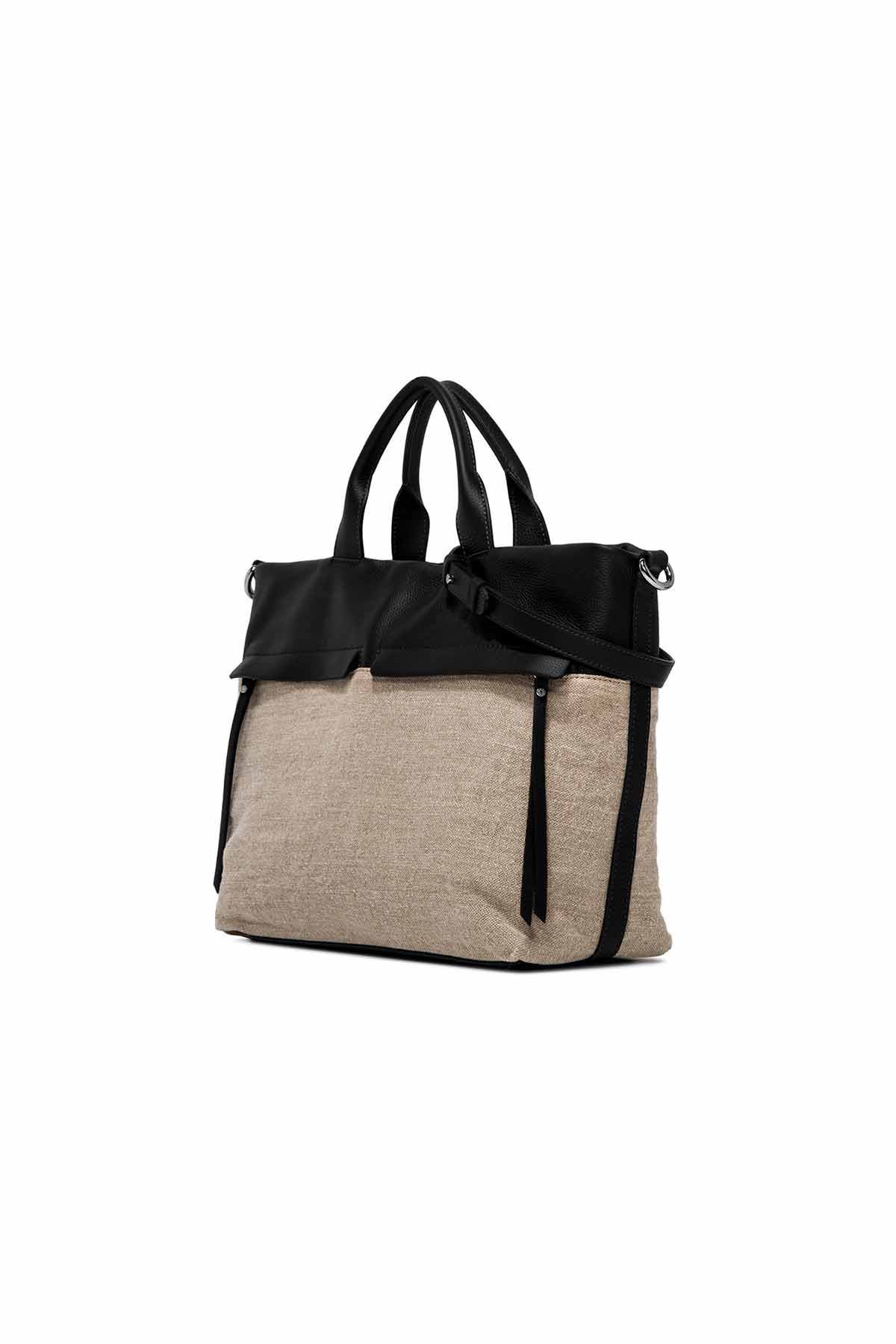 Gianni Chiarini Deri Kombinasyonlu Duna Çanta-Libas Trendy Fashion Store