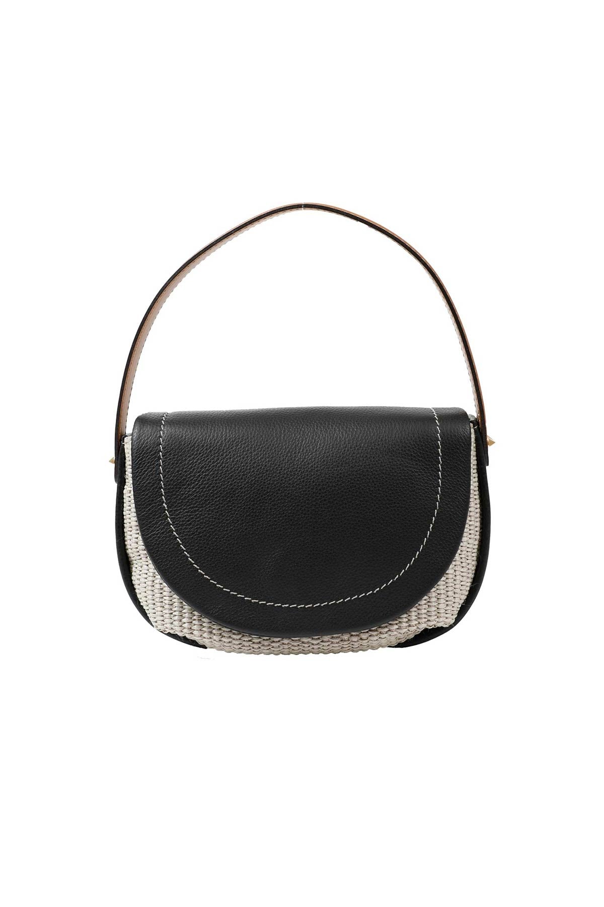 Gianni Chiarini Diana Deri Kapaklı Hasır Çanta-Libas Trendy Fashion Store