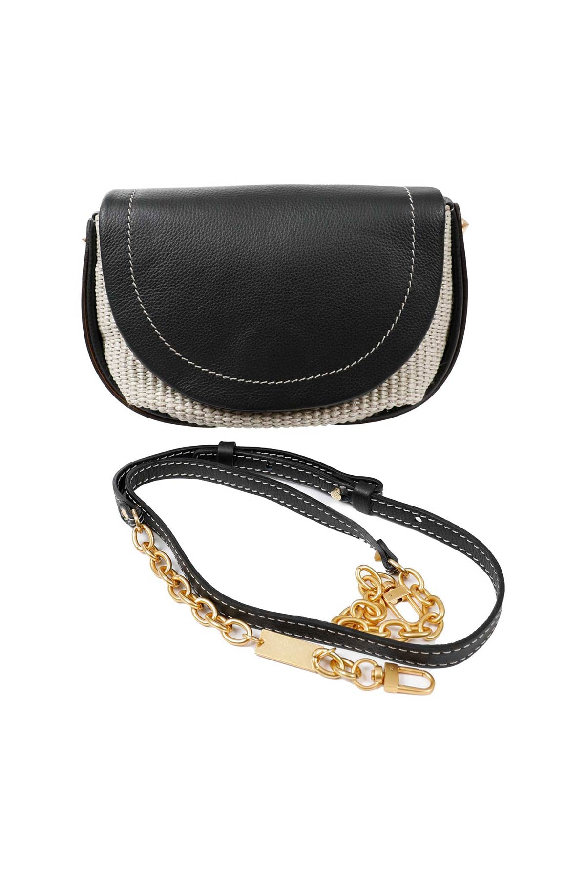 Gianni Chiarini Diana Deri Kapaklı Hasır Çanta-Libas Trendy Fashion Store