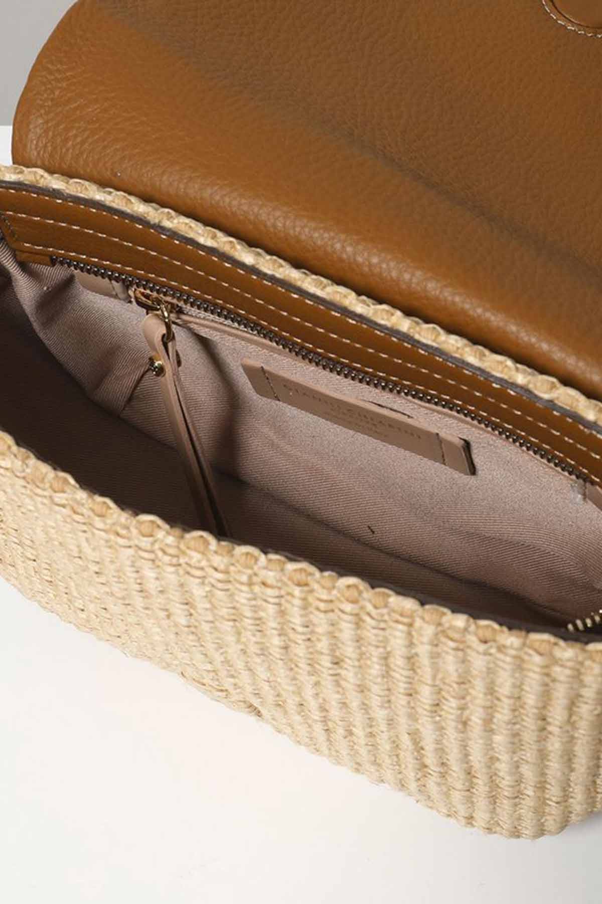 Gianni Chiarini Deri Kapaklı Hasır Örgü Diana Çanta-Libas Trendy Fashion Store