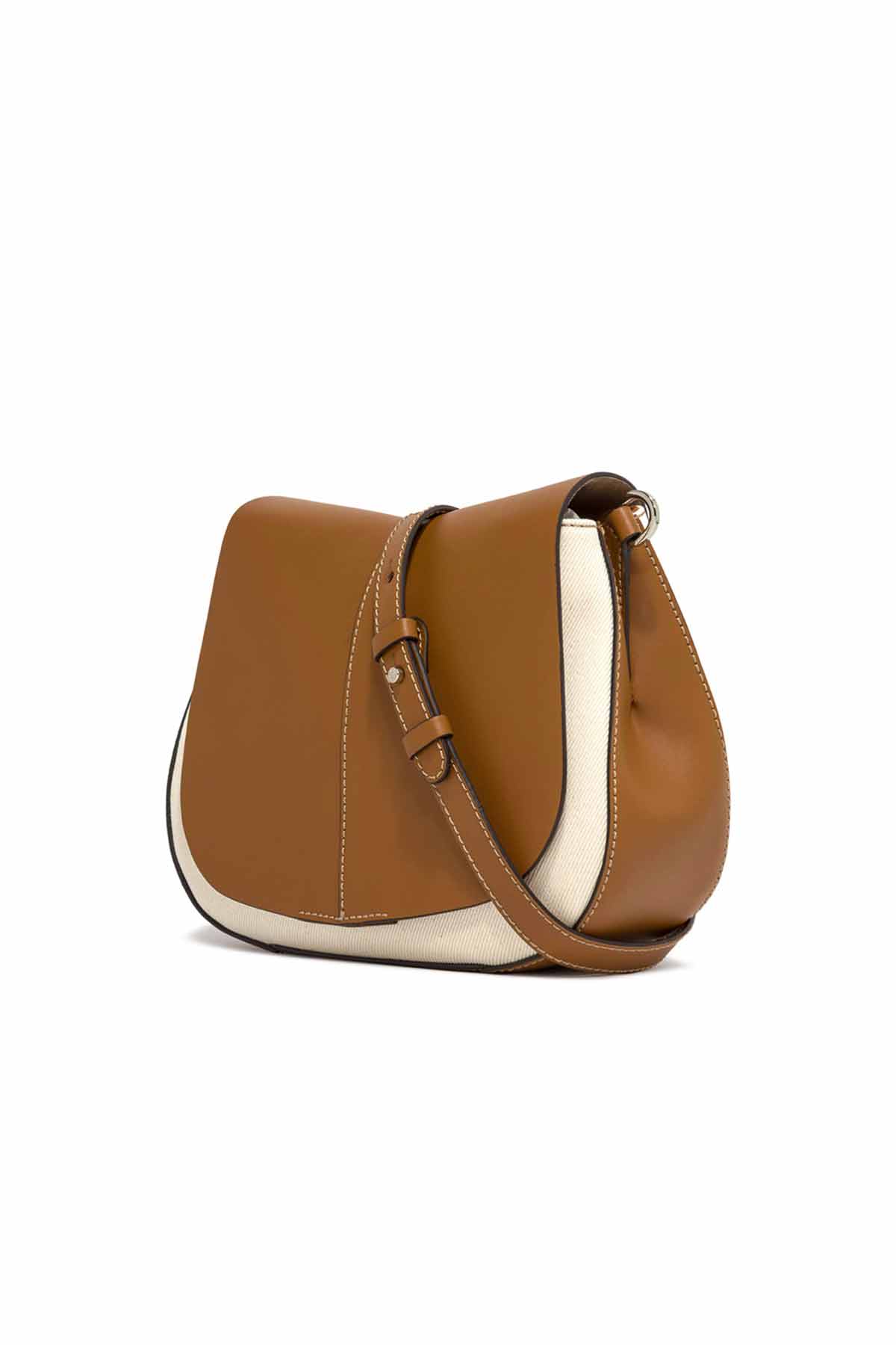 Gianni Chiarini Round Deri ve Kanvas Çanta-Libas Trendy Fashion Store