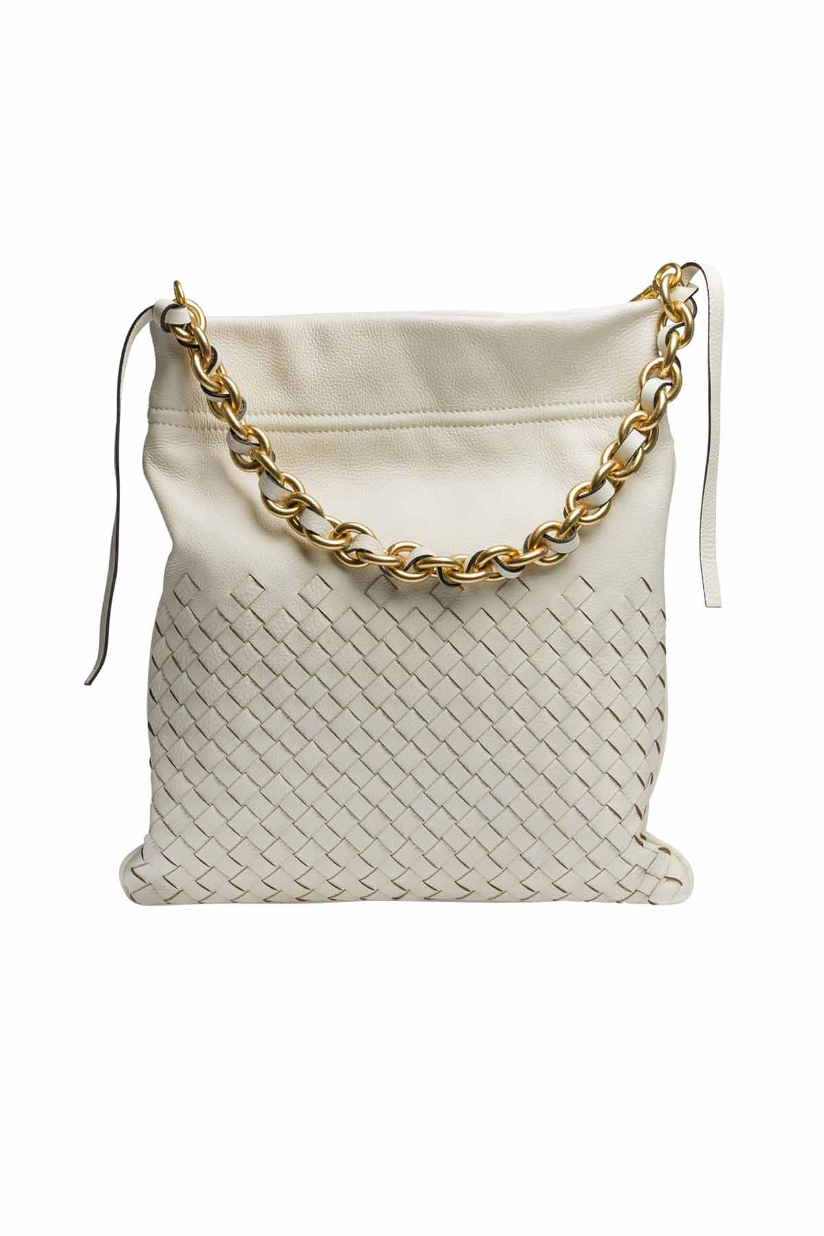 Gianni Chiarini Örgü Detaylı Deri Çanta-Libas Trendy Fashion Store