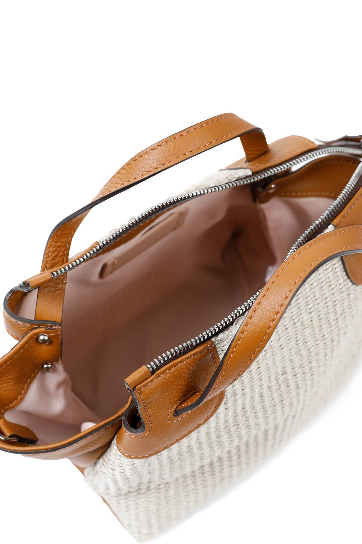 Gianni Chiarini Deri Detaylı Hasır Çanta-Libas Trendy Fashion Store