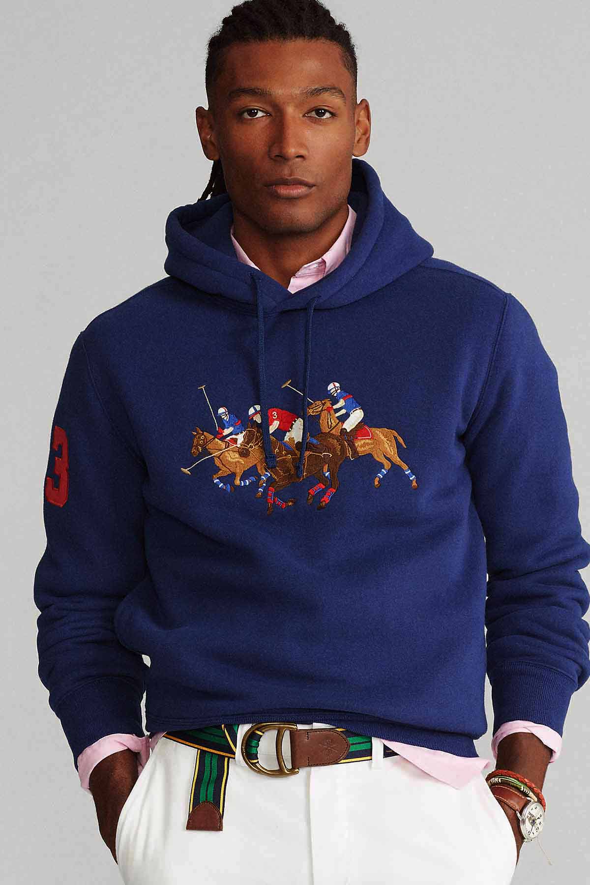 Polo Ralph Lauren Kapüşonlu Triple Pony Sweatshirt-Libas Trendy Fashion Store