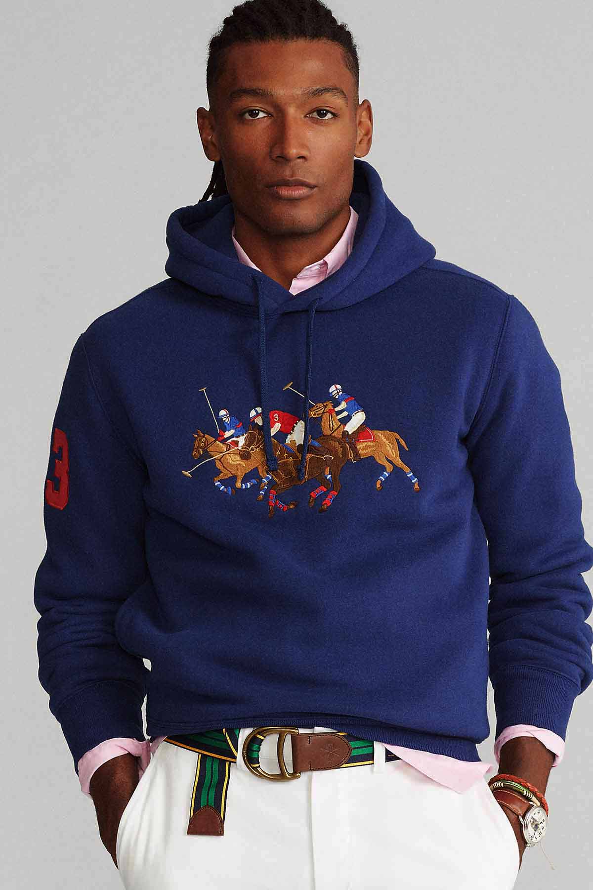 Polo Ralph Lauren Kapüşonlu Triple Pony Sweatshirt-Libas Trendy Fashion Store