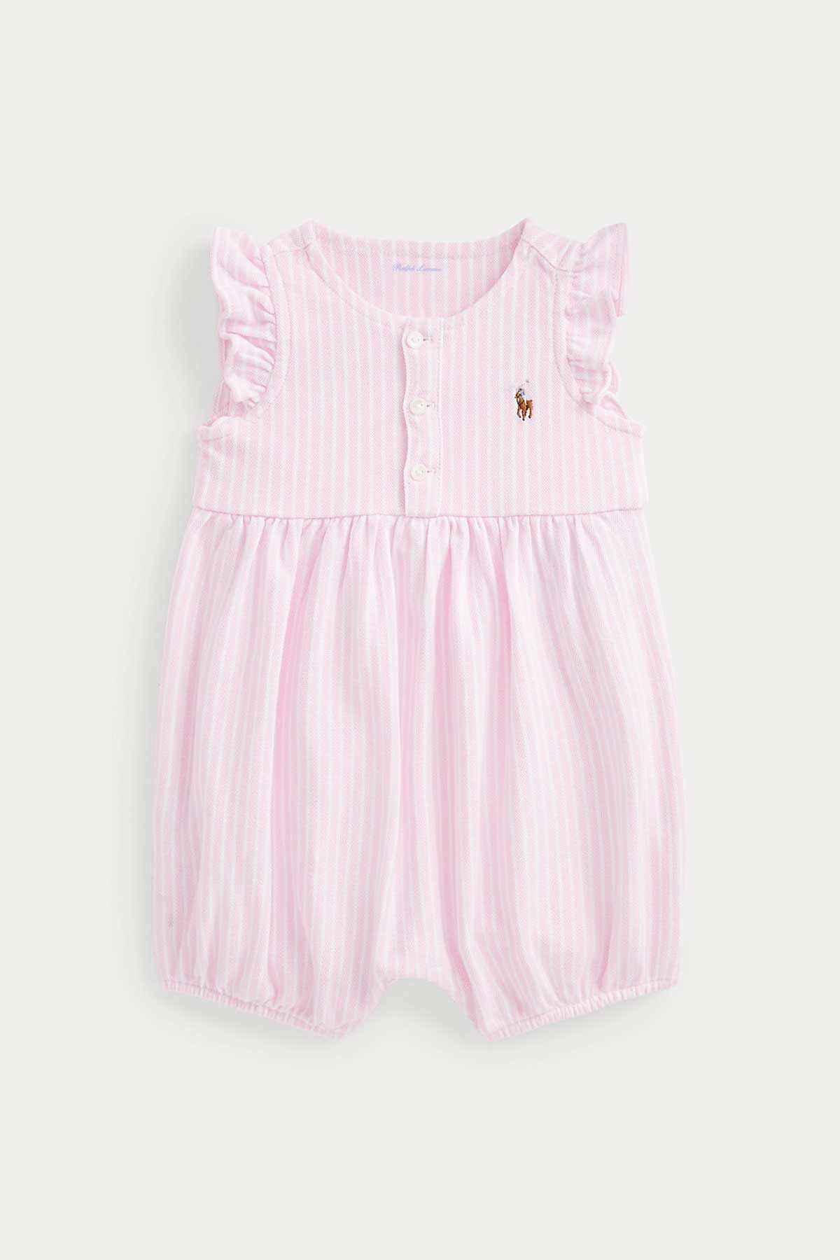 Polo Ralph Lauren 6-9 Ay Kız Bebek Knit Oxford Tulum-Libas Trendy Fashion Store