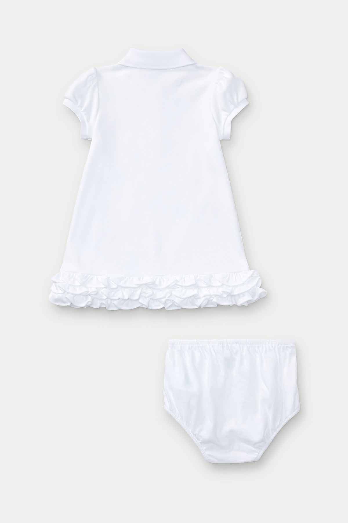 Polo Ralph Lauren 12-24 Ay Kız Bebek Polo Yakalı Elbise-Libas Trendy Fashion Store