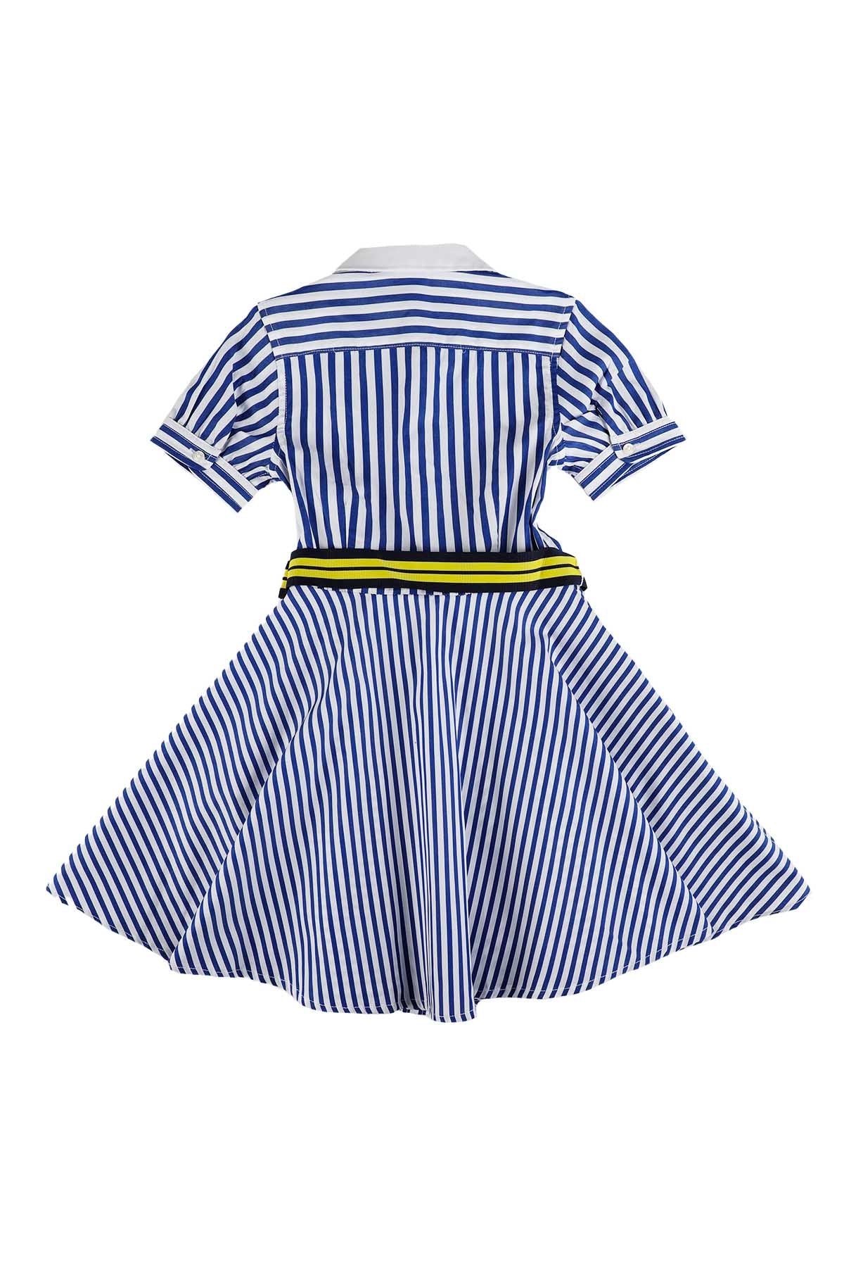 Polo Ralph Lauren 5-6.5 Yaş Kız Çocuk Çizgili Elbise-Libas Trendy Fashion Store