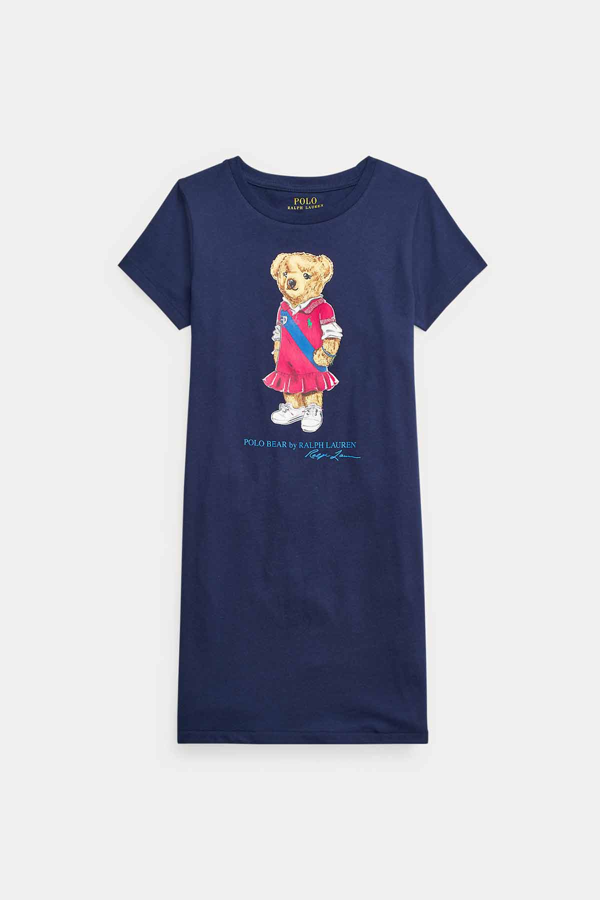 Polo Ralph Lauren 2-4 Yaş Kız Çocuk Polo Bear T-shirt Elbise-Libas Trendy Fashion Store