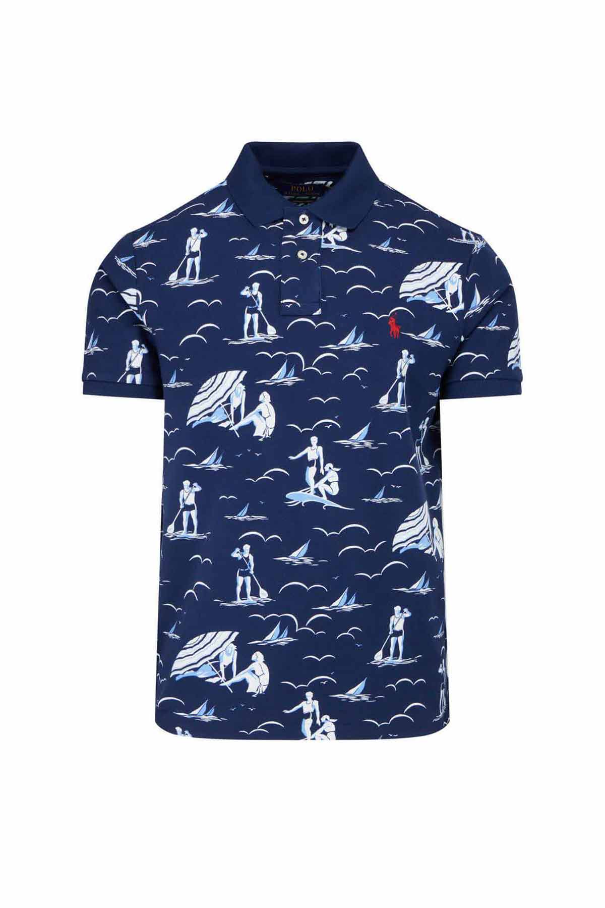 Polo Ralph Lauren Custom Slim Fit Marin Polo Yaka T-shirt-Libas Trendy Fashion Store