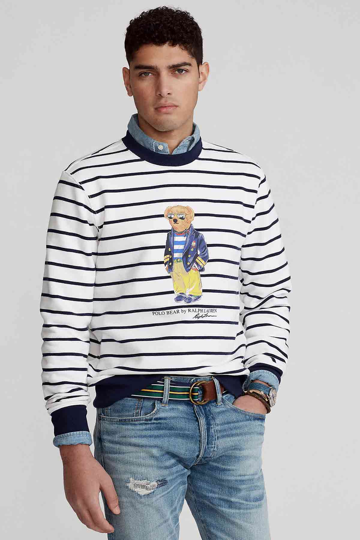 Polo Ralph Lauren Polo Bear Çizgili Sweatshirt-Libas Trendy Fashion Store