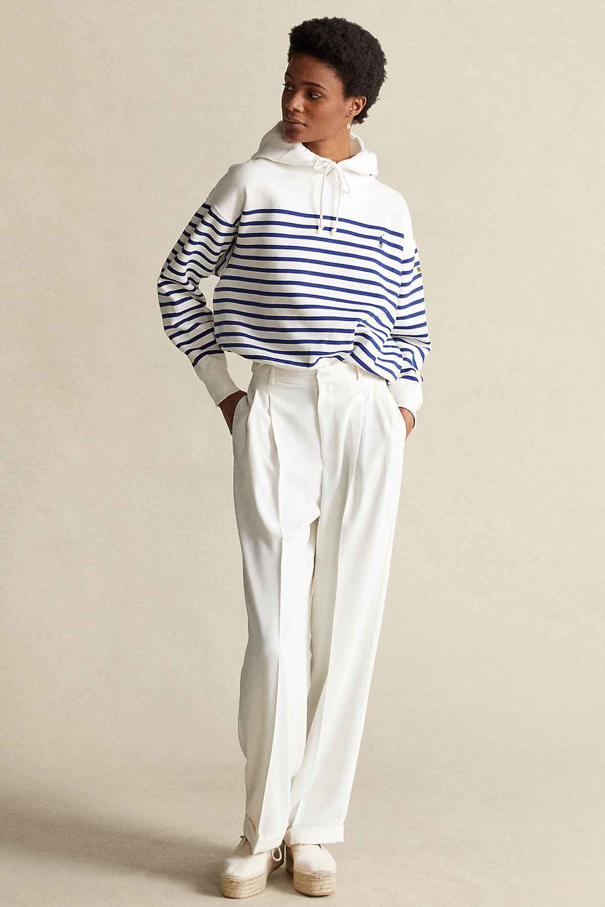 Polo Ralph Lauren Geniş Kesim Çizgili Sweatshirt-Libas Trendy Fashion Store