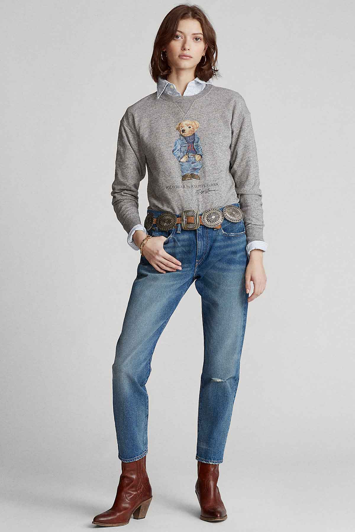 Polo Ralph Lauren Yuvarlak Yaka Polo Bear Sweatshirt-Libas Trendy Fashion Store