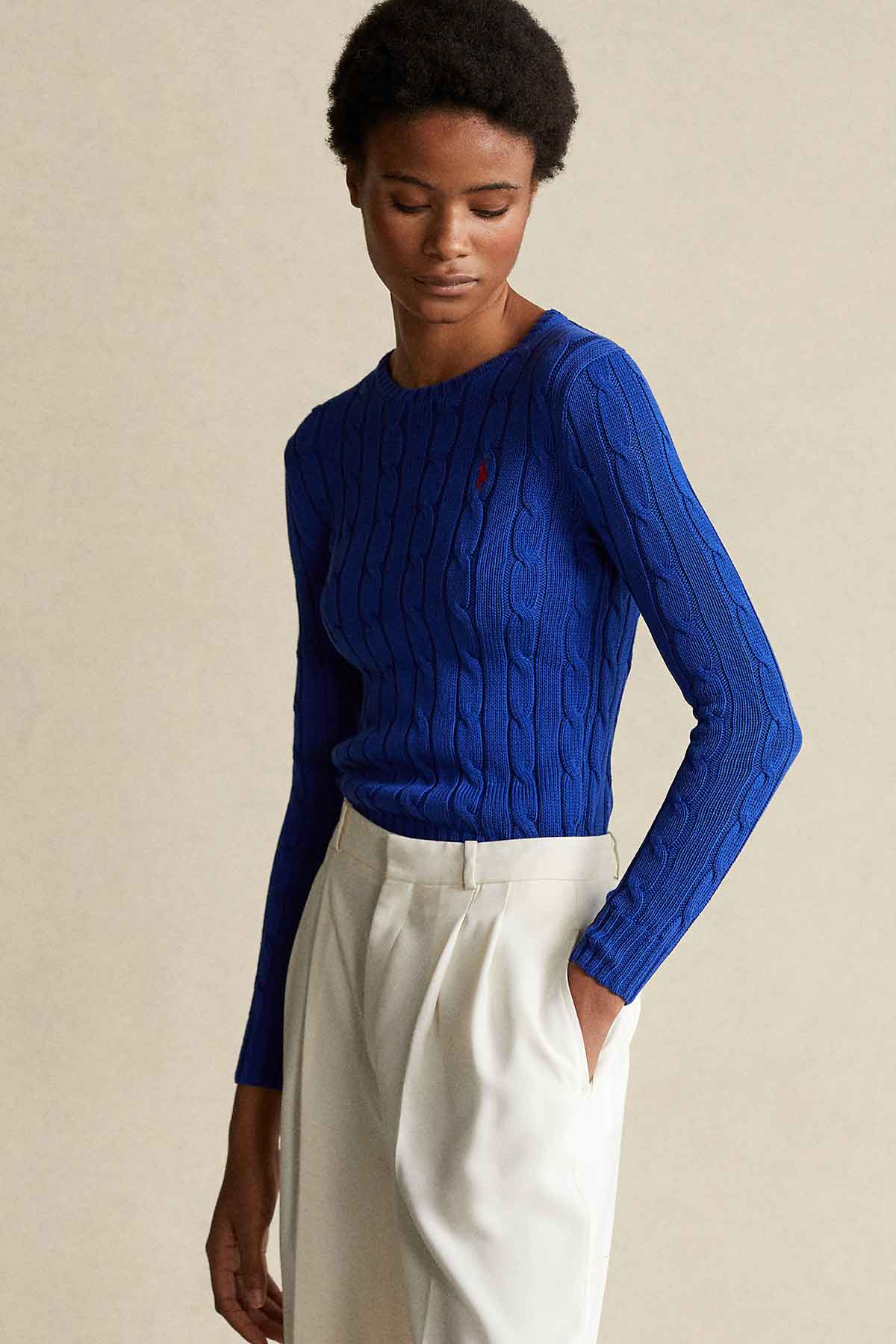 Polo Ralph Lauren Pima Cotton Slim Fit Saç Örgü Triko-Libas Trendy Fashion Store